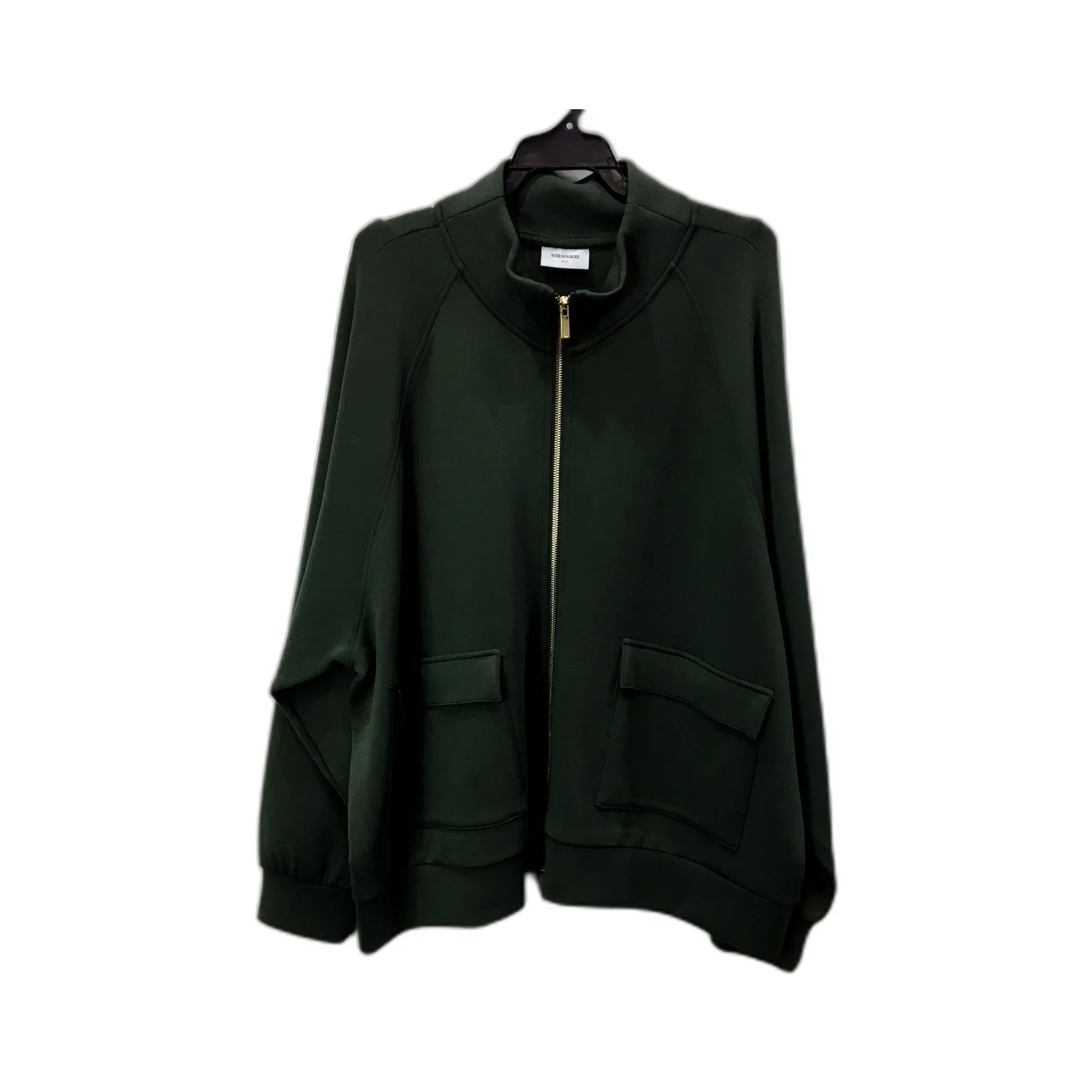 Sussan Womens Zip Up Pullover Tracksuit Set Dark Green Comfortable Size 4XL NEW - Image 2