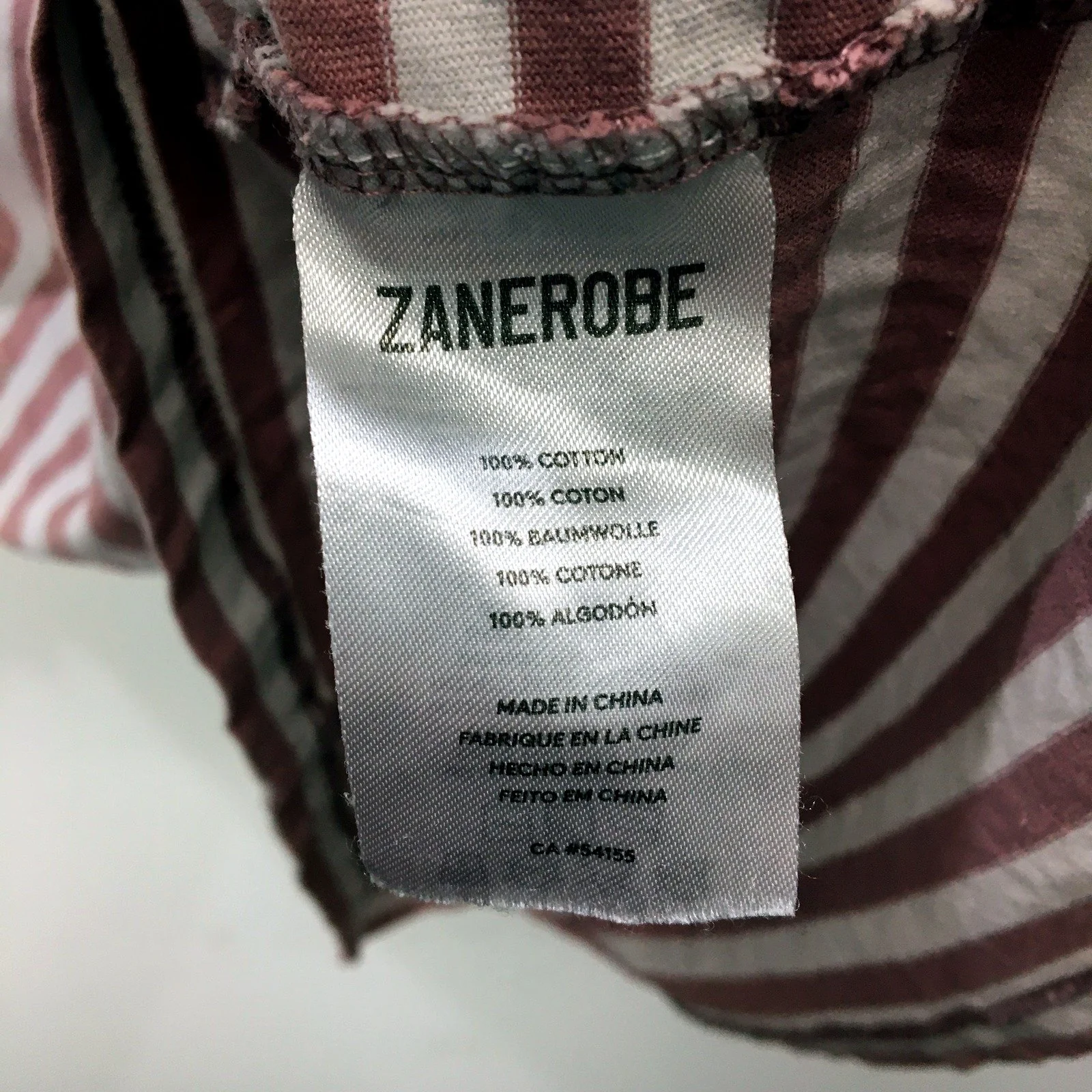 Zanerobe Mens Striped T-Shirt Comfortable Pink and White Stripes Size XL - Image 3
