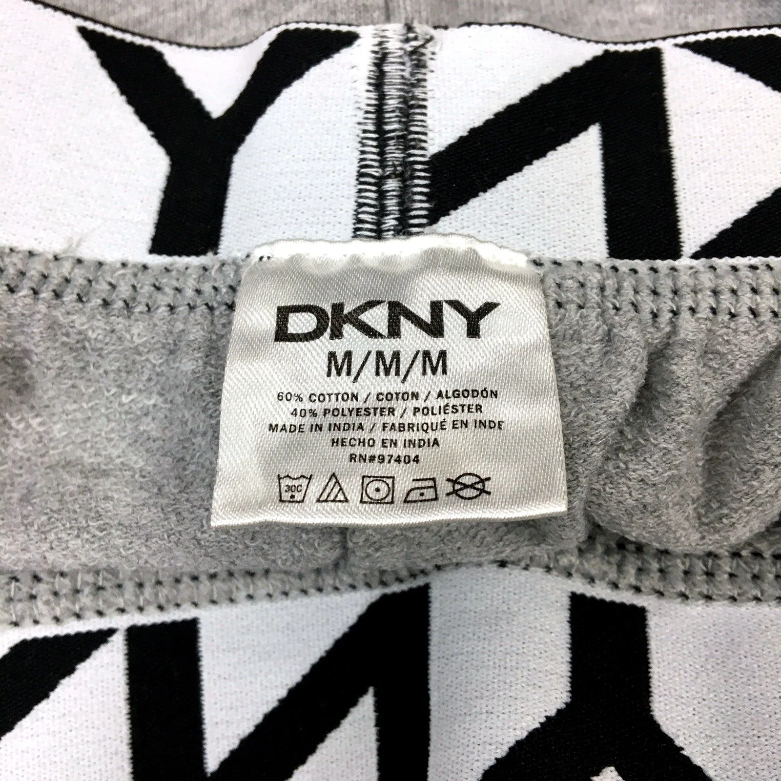 DKNY Mens Gray Sweatpants Skins - Soft Cotton Blend, Comfortable Fit, Size M - Image 3