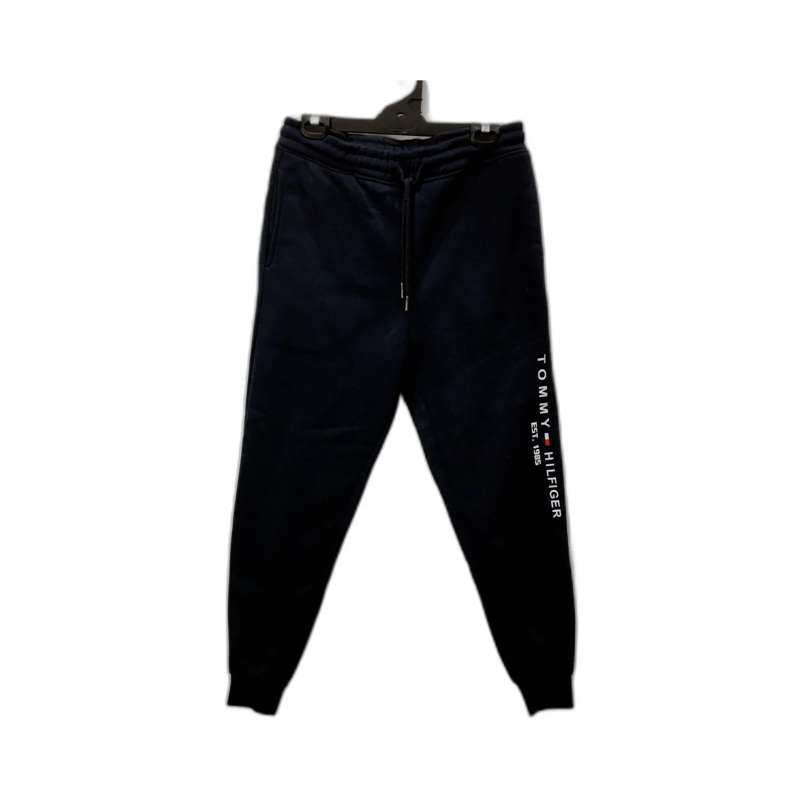 Tommy Hilfiger Mens Sweatpants Navy Blue Drawstring Pockets Comfortable Size S
