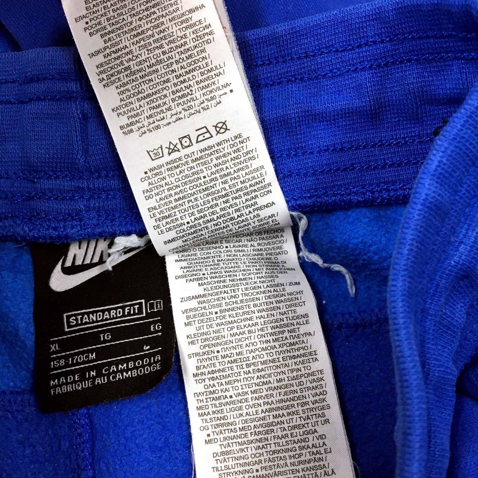 Nike Kids Blue Relaxed Fit Sweatpants for Comfortable Soft Juniour XL - Image 4