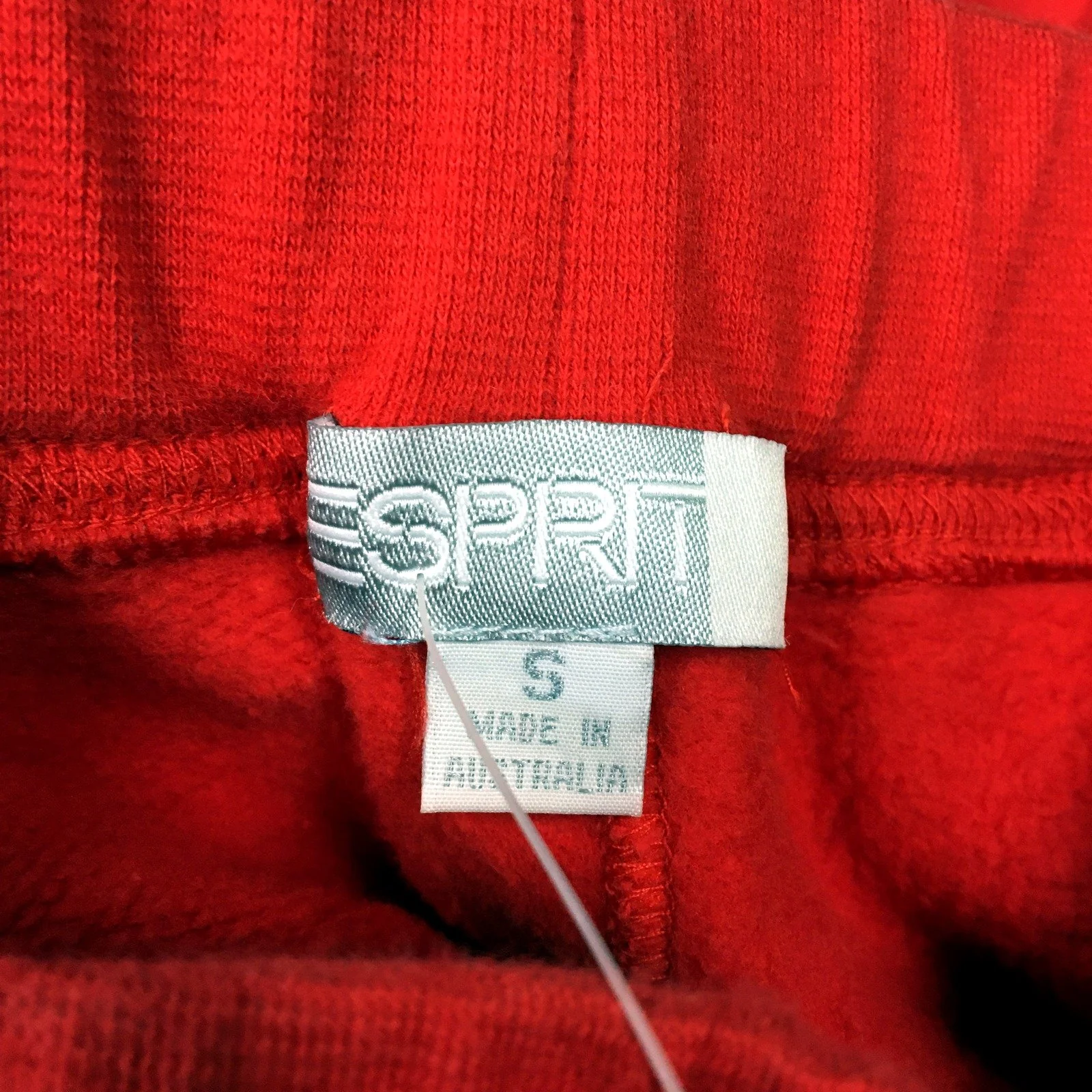 Esprit Mens Comfortable Cotton Sweatpants Joggers in Red, Size S NEW - Image 3