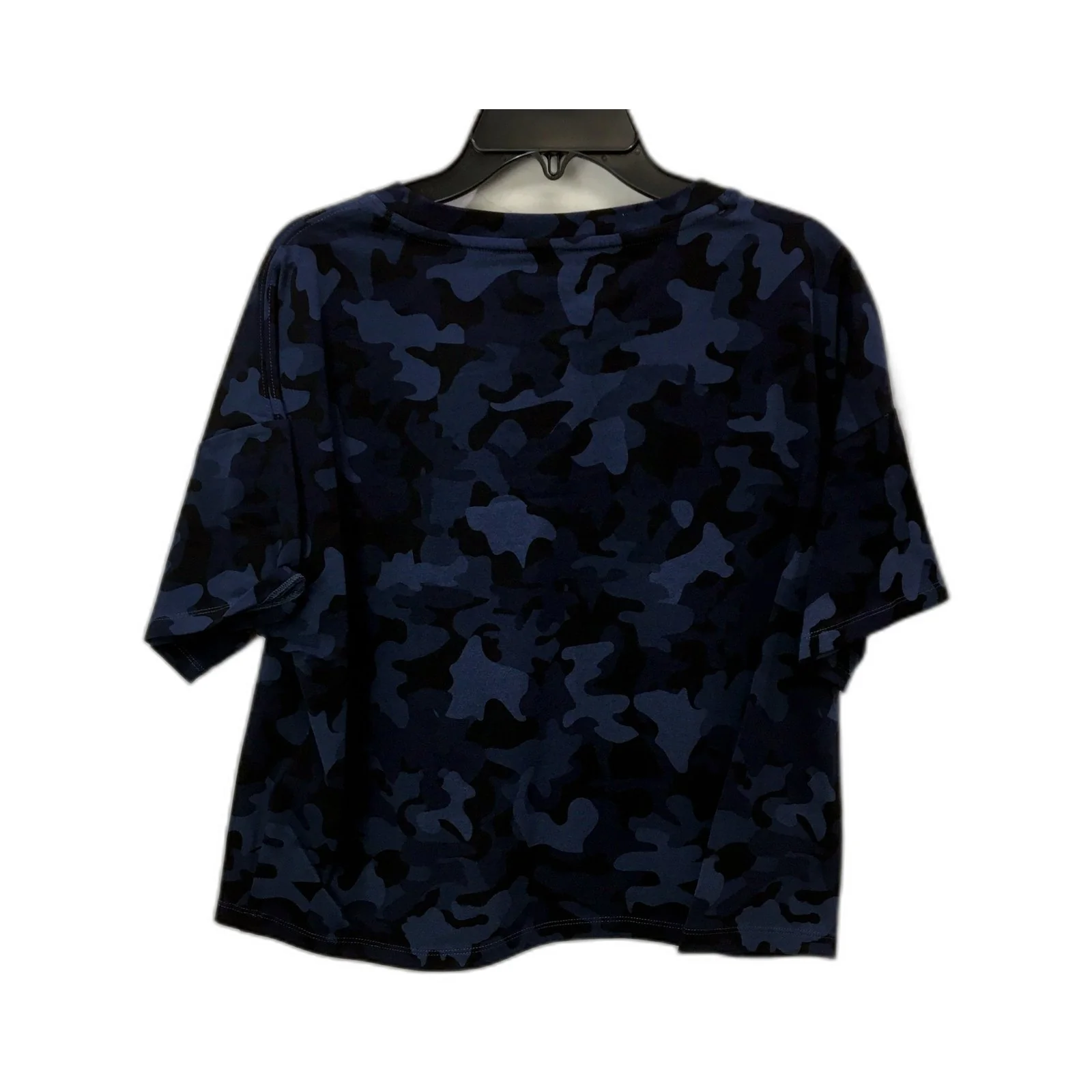 Tommy Hilfiger Womens Navy Camo Cropped T-Shirt in Size S NEW - Image 2
