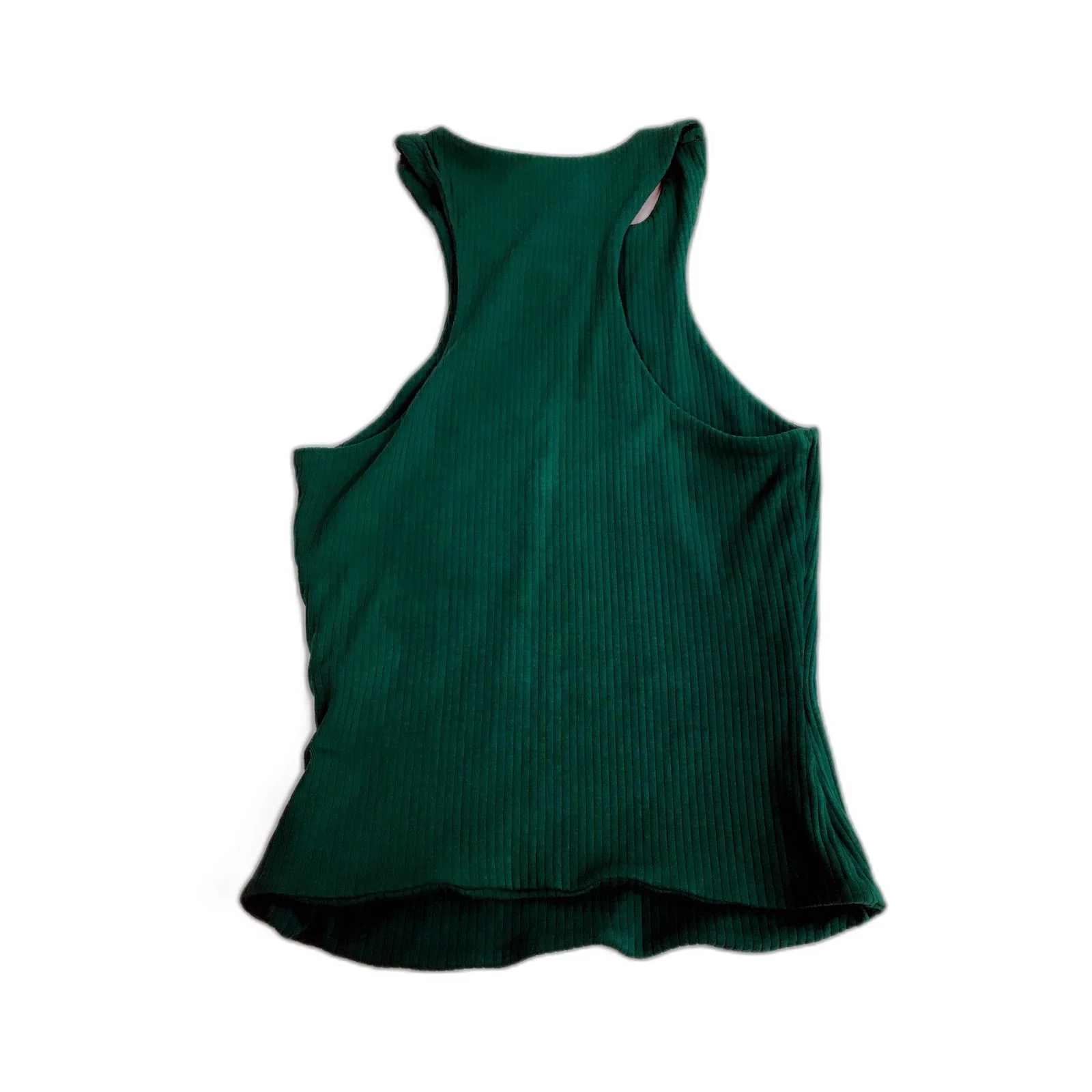 Kookai Womens Ribbed Tank Top Sleeveless Comfortable Green Size Small - Image 2