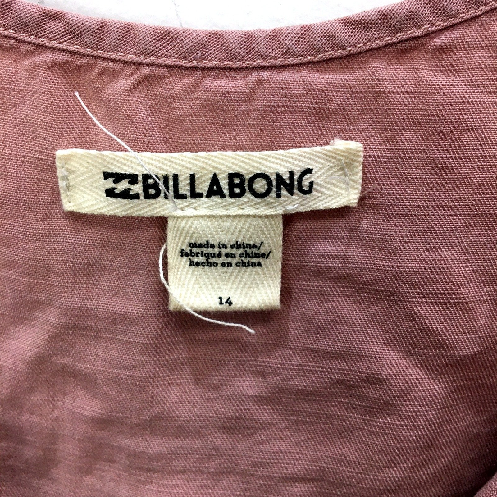 Billabong Womens Cropped Cold Shoulder Top in Mauve, Size 14 - Image 5