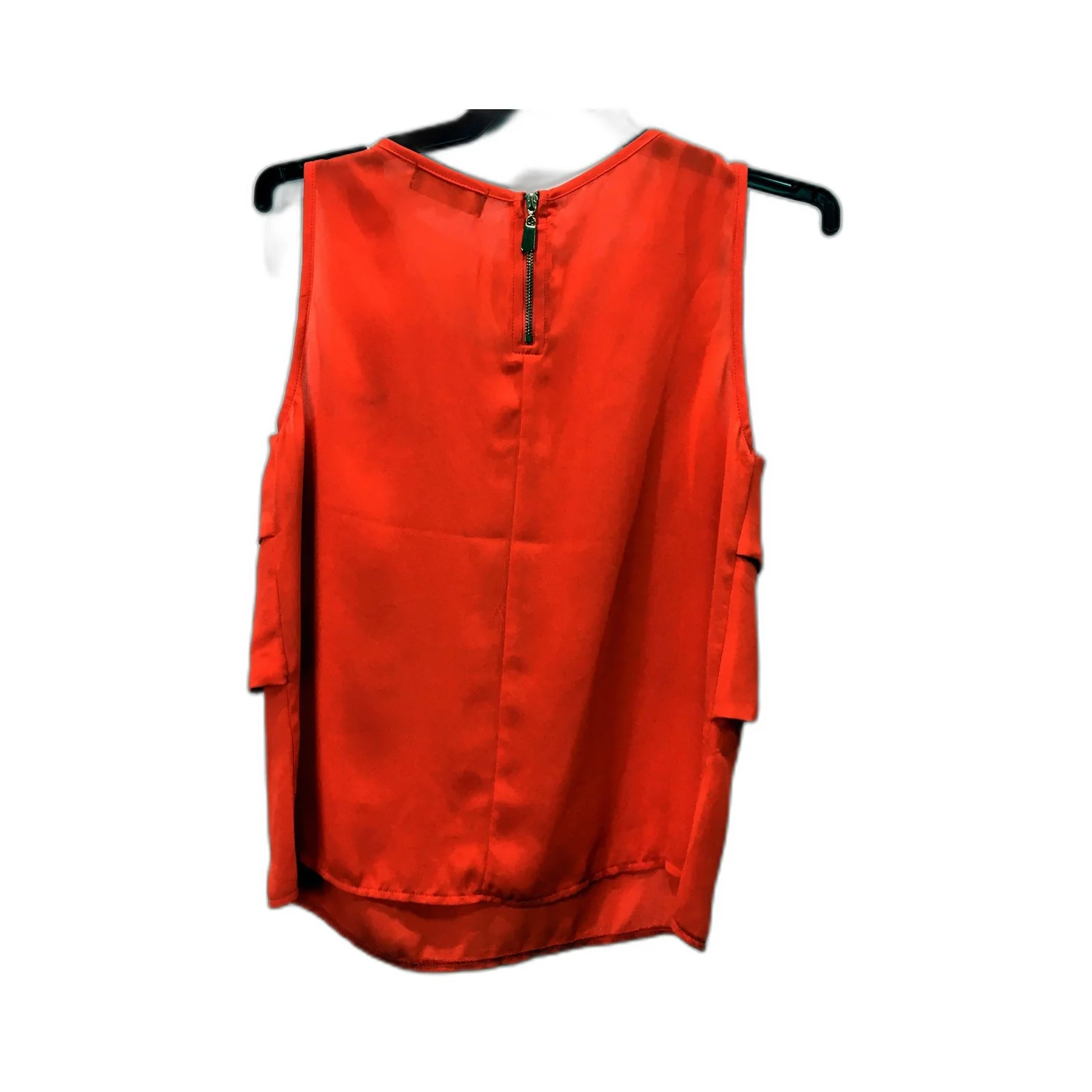 TEMT Collection Womens Sleeveless Top with Layered Zipper Design Orange Size 8 - Image 2