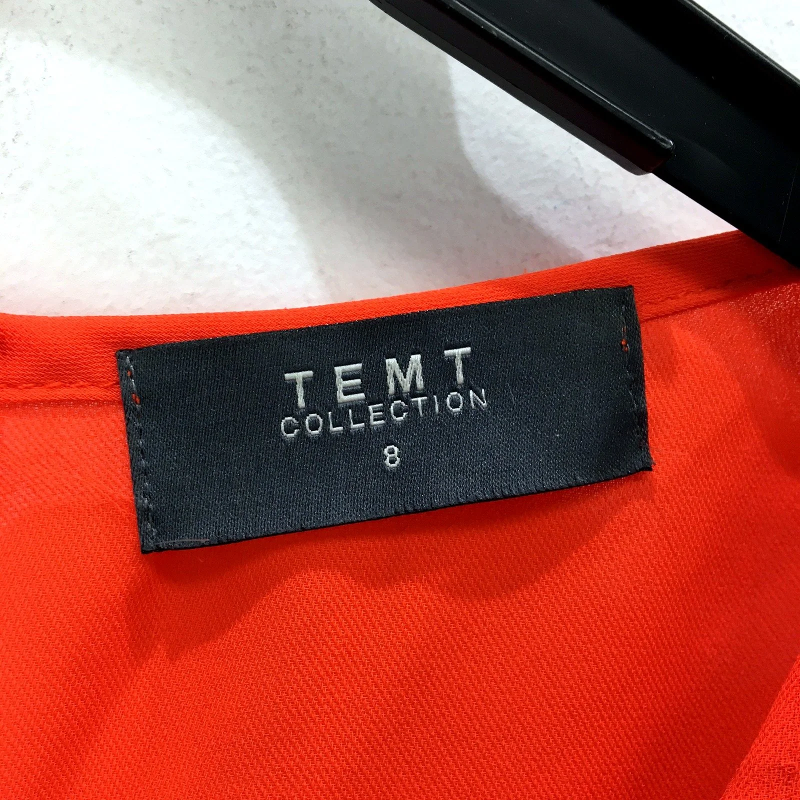 TEMT Collection Womens Sleeveless Top with Layered Zipper Design Orange Size 8 - Image 4