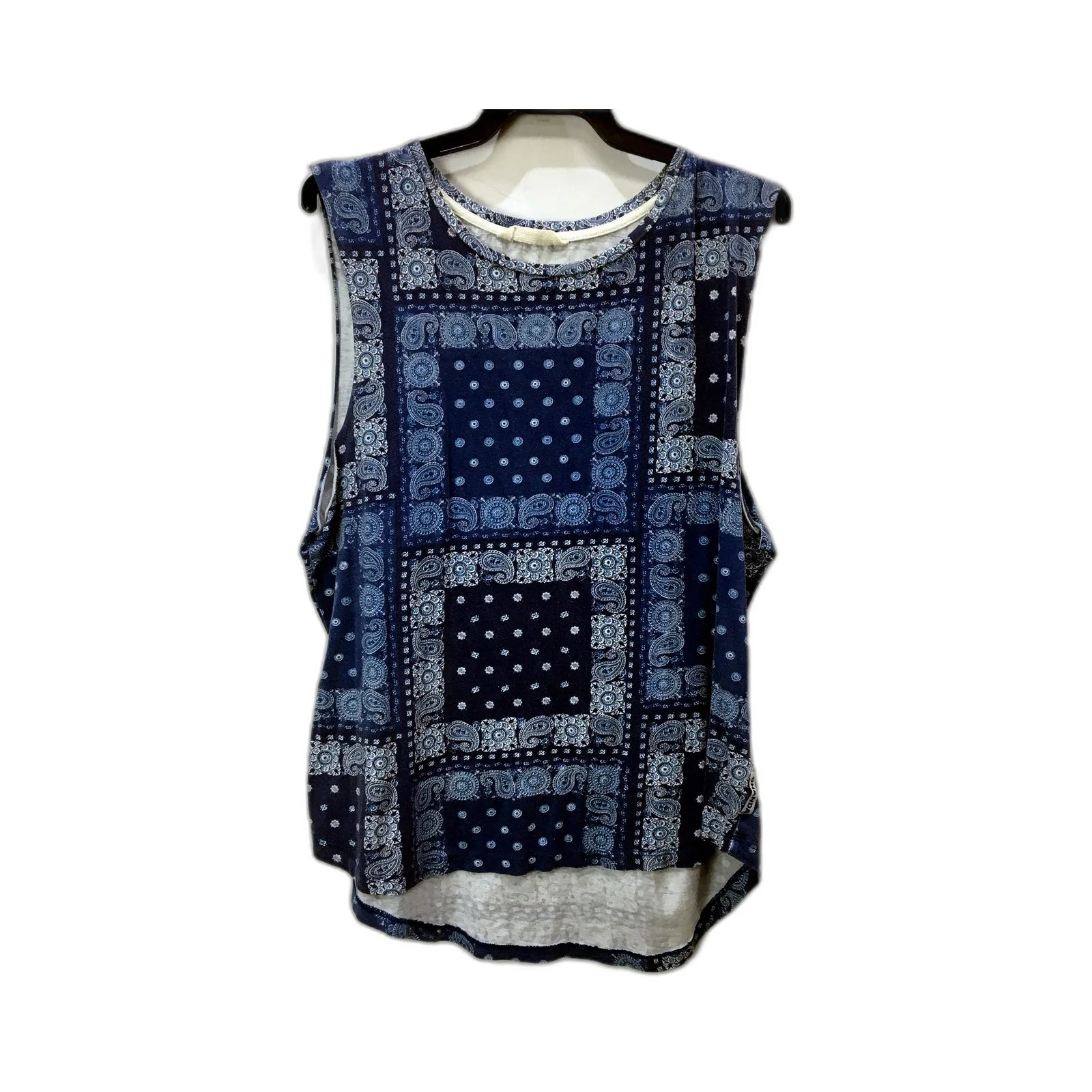 Ghanda Womens Sleeveless Patterned Top Multicolour Comfortable Size 12