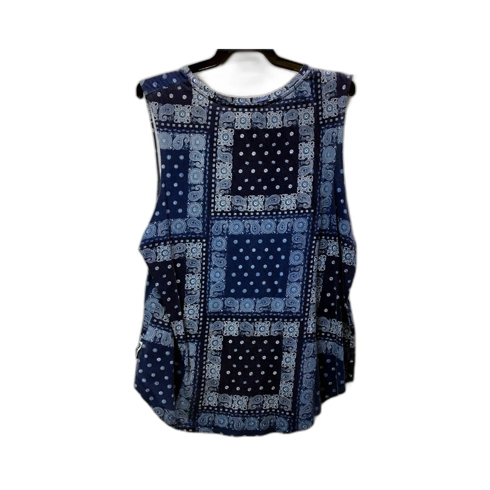 Ghanda Womens Sleeveless Patterned Top Multicolour Comfortable Size 12 - Image 2