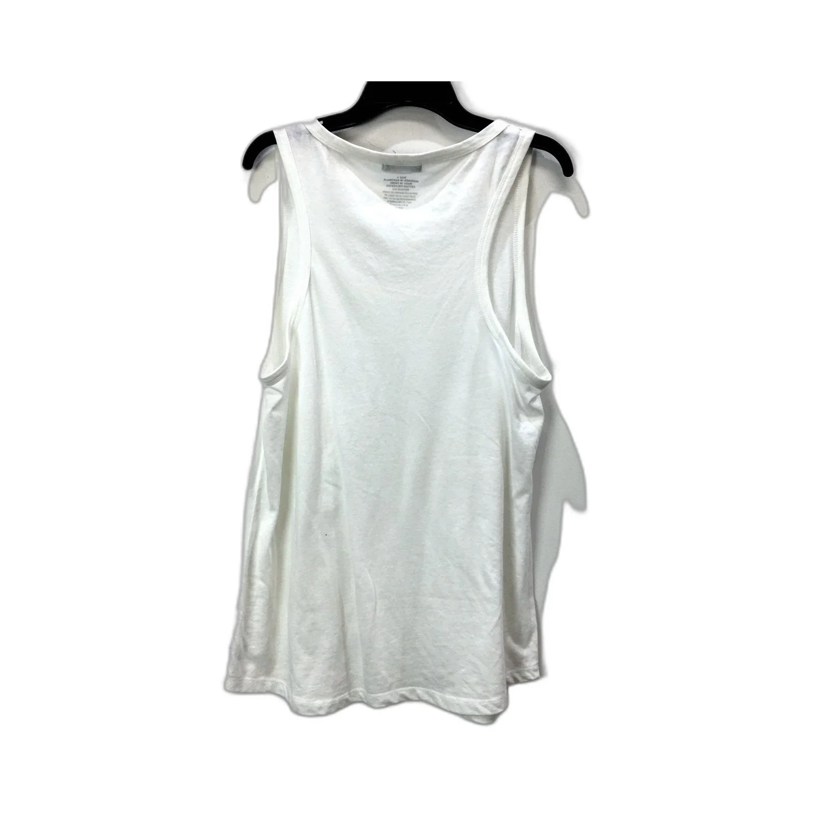Bonds Mens Cotton Blend Tank Top in White - Large Size - Image 2