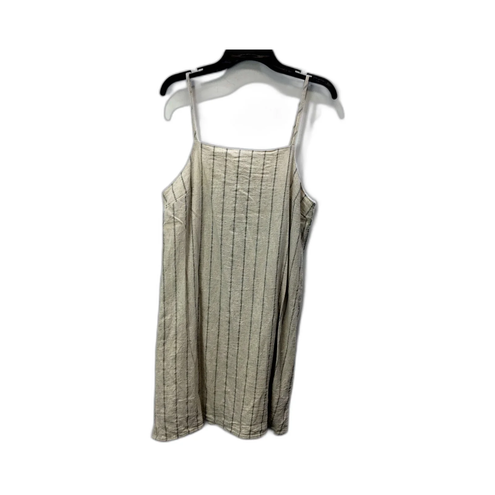 Elwood Womens Pinafore Dress Linen Cotton Blend Striped Beige Stripe Sz 10