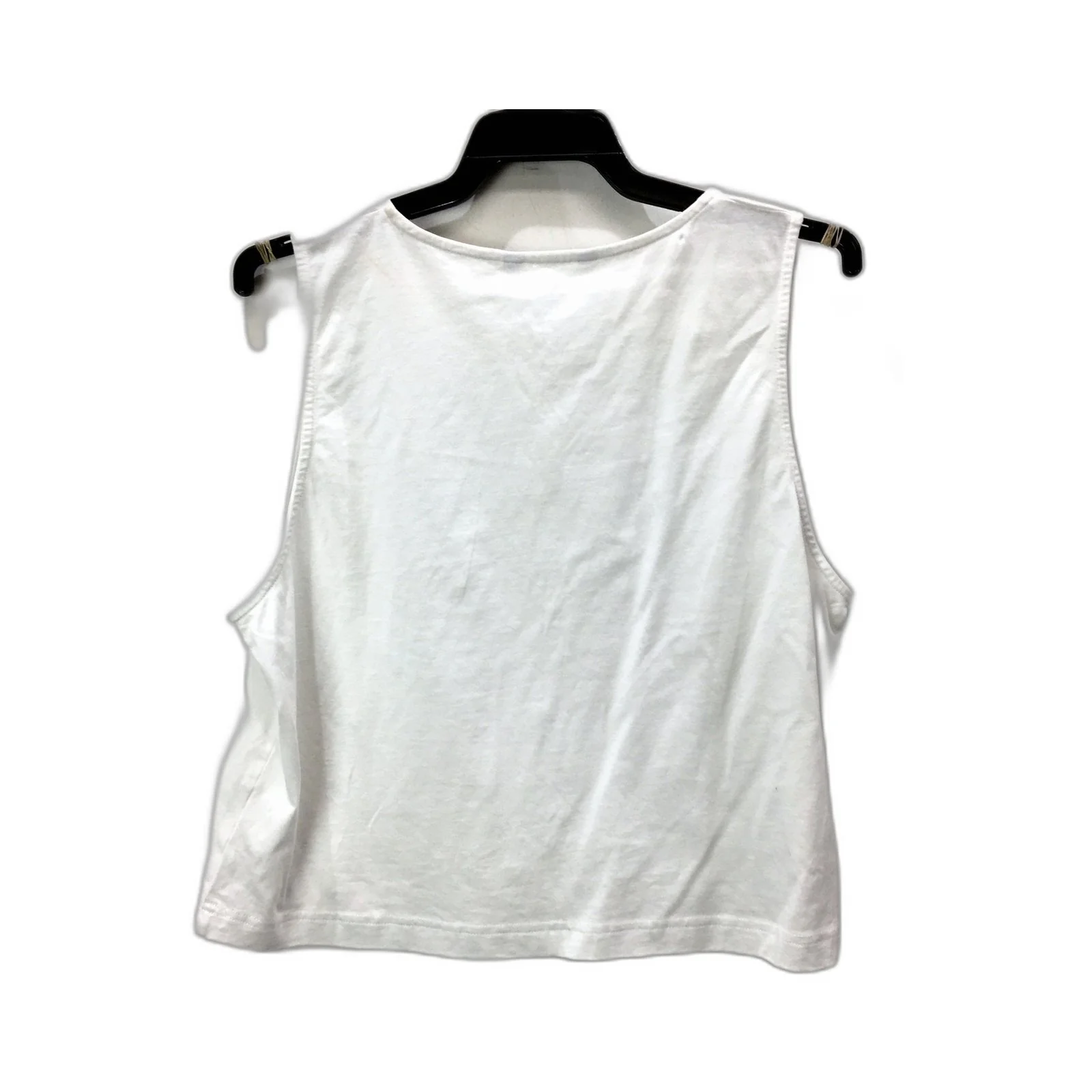 Calvin Klein Tank Top Cropped Womens Cropped Tank Top in Soft White Cotton, Sz S - Image 2