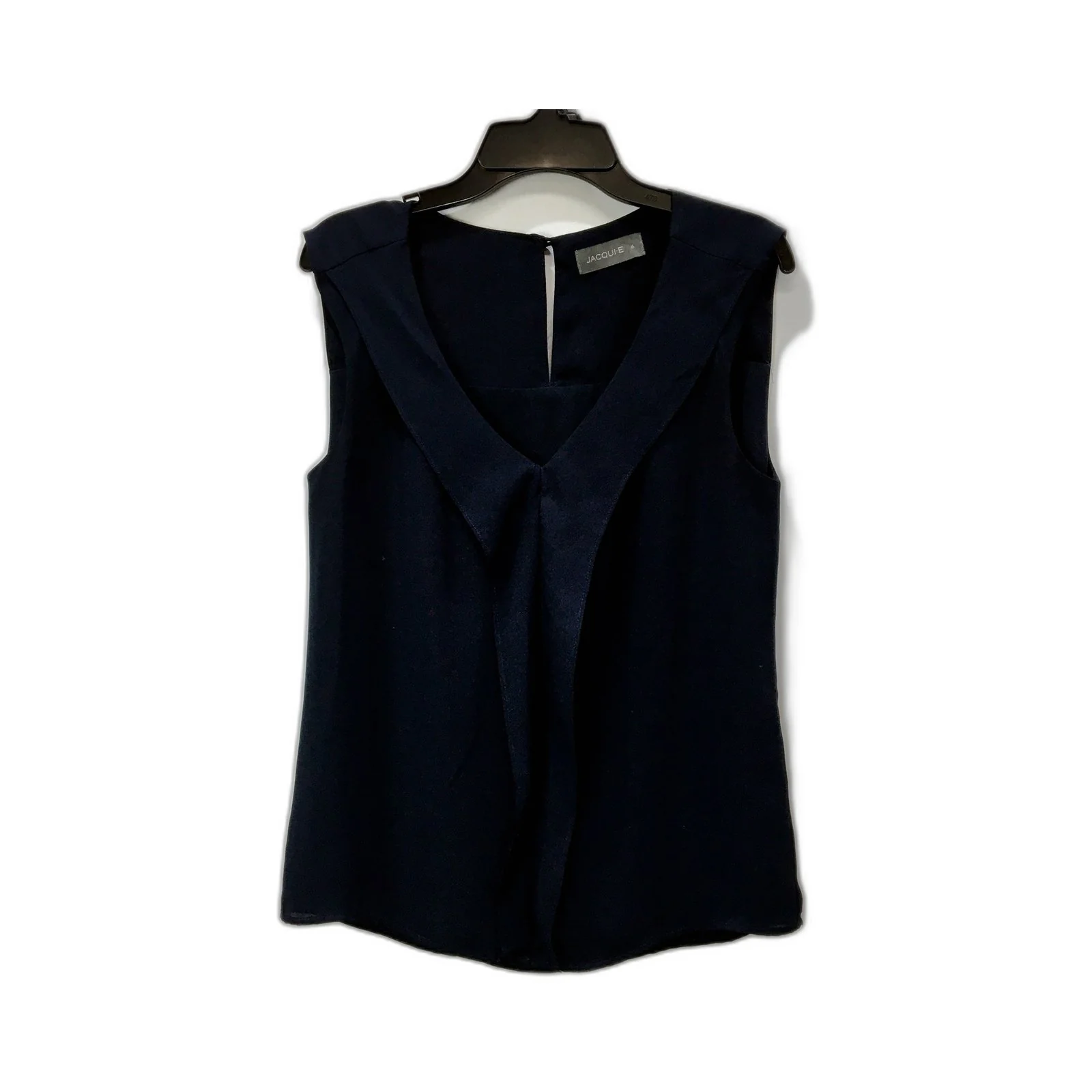 Jacquie Womens Sleeveless Top Sleeveless Polyester Blouse Top in Black Sz 6 NEW