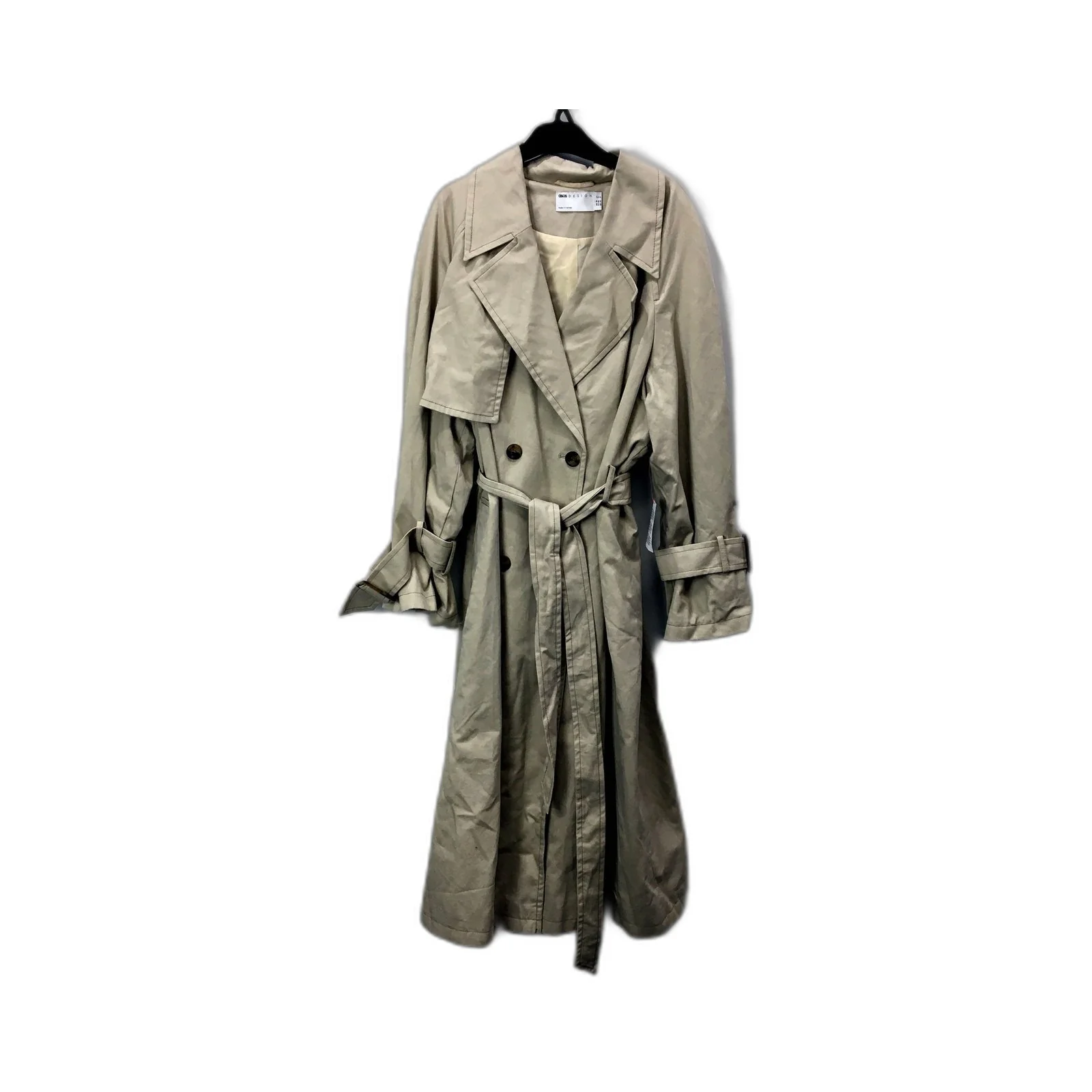 ASOS Design Womens Beige Trench Coat for Curvy Figures Size 18 NEW
