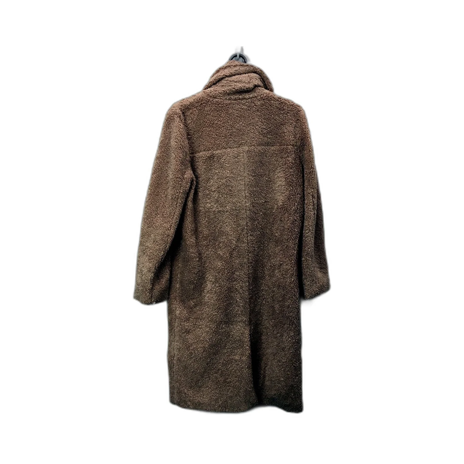 Decjuba Unisex Teddy Coat in Plush Beige Oversized Soft Cozy Jacket Size S - Image 2