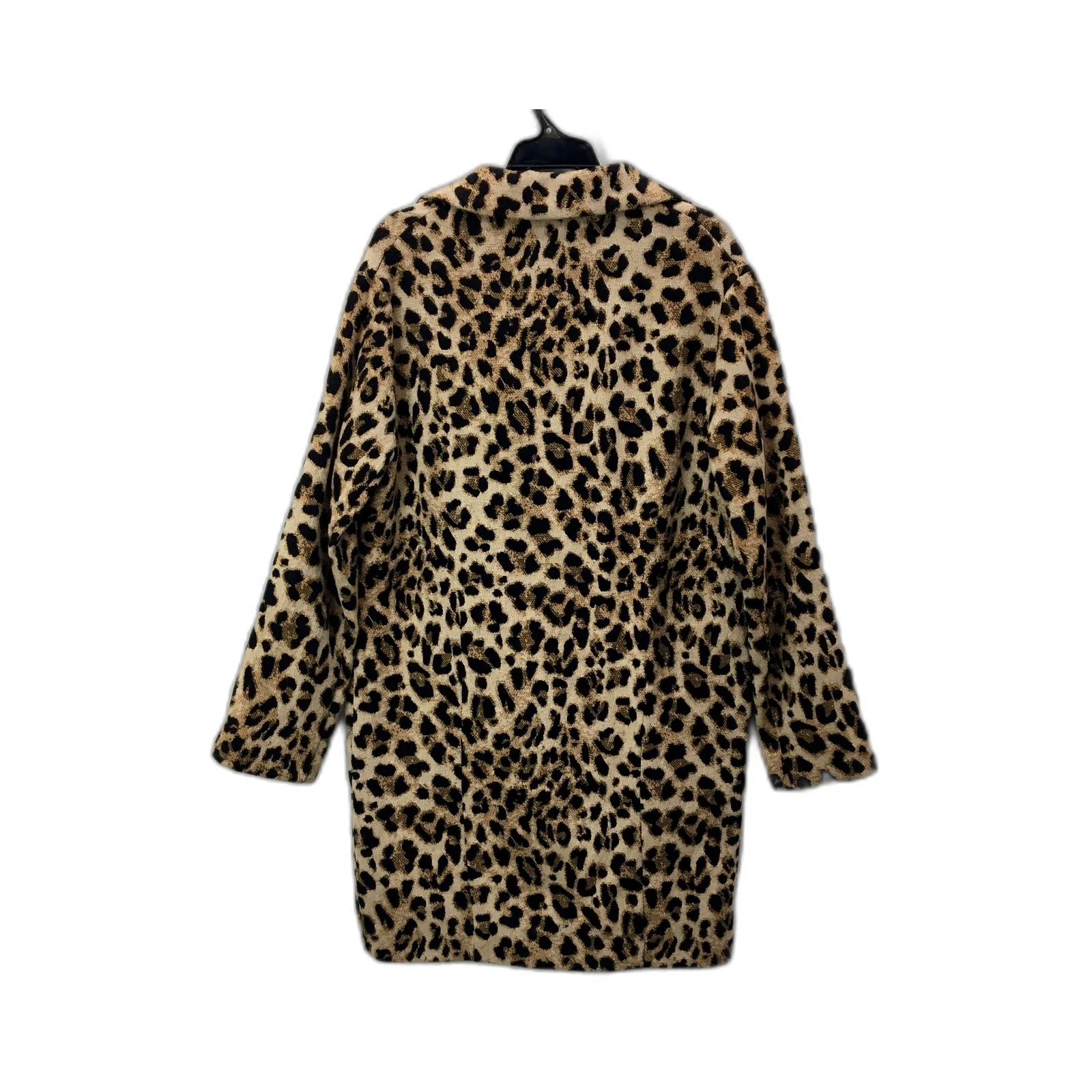 Sportsgirl Womens Leopard Print Coat Soft Comfortable Stylish Tan Black Size 8 - Image 2