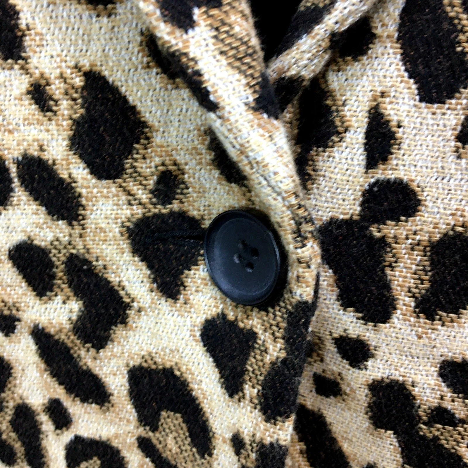 Sportsgirl Womens Leopard Print Coat Soft Comfortable Stylish Tan Black Size 8 - Image 4