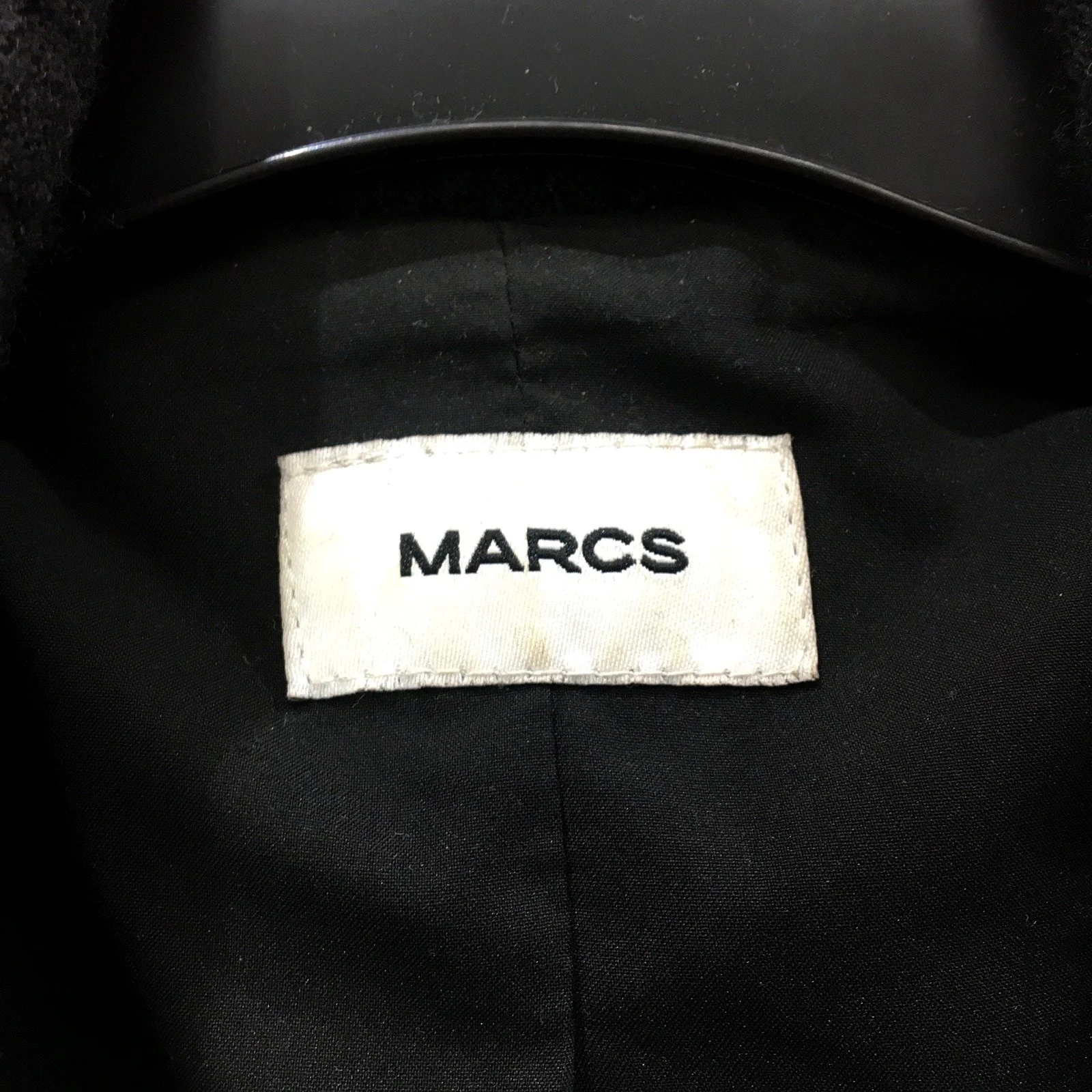 Marcs Womens Wool Coat Black Wool Moto Coat Jacket for Plus Size 14 Fashion - Image 3