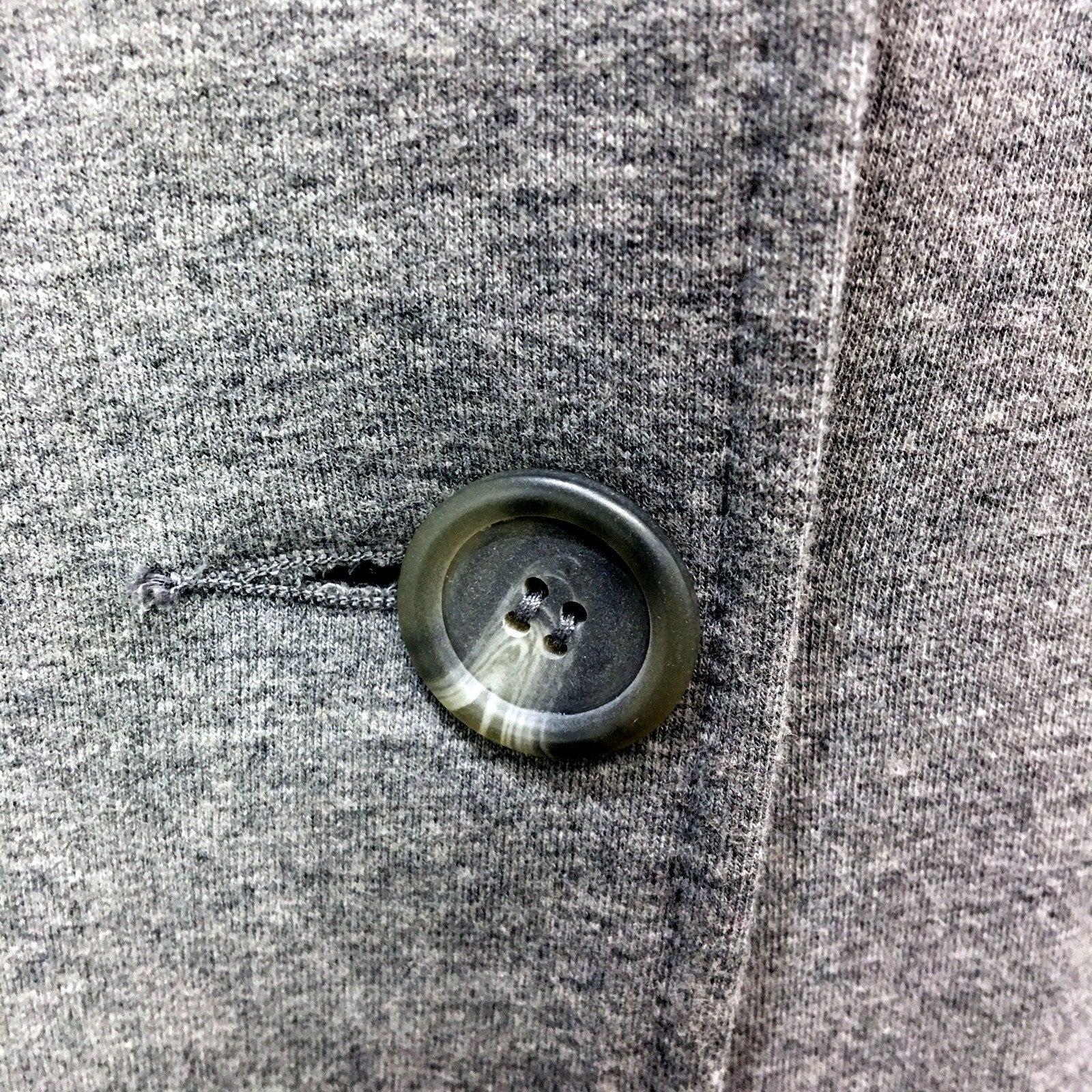 Normakama Womens Trenchcoat Gray Double Breasted Belted Lightweight Size Large - Image 5