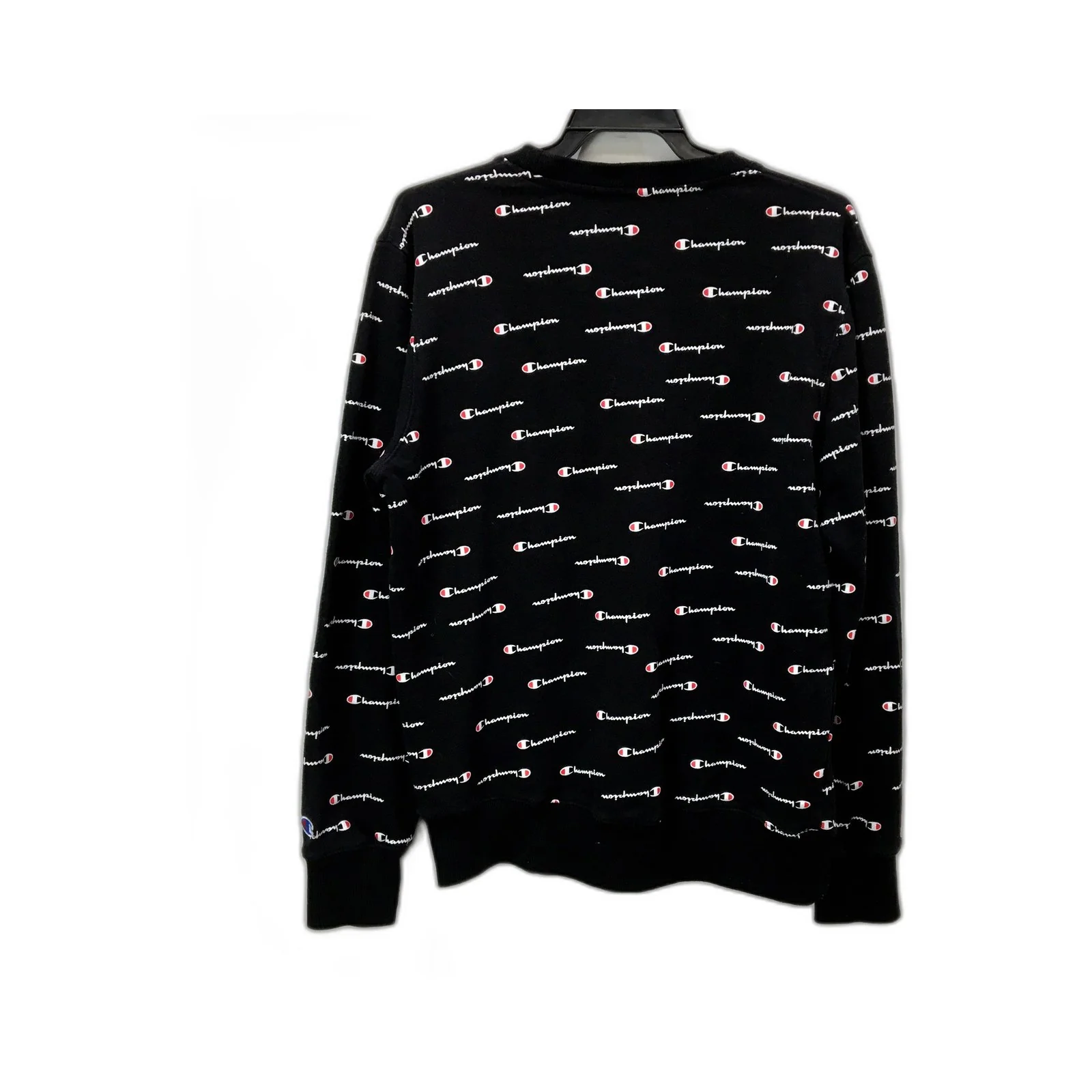 Champion Unisex Pullover Sweatshirt Black Comfortable Cotton Blend Size S - Image 2