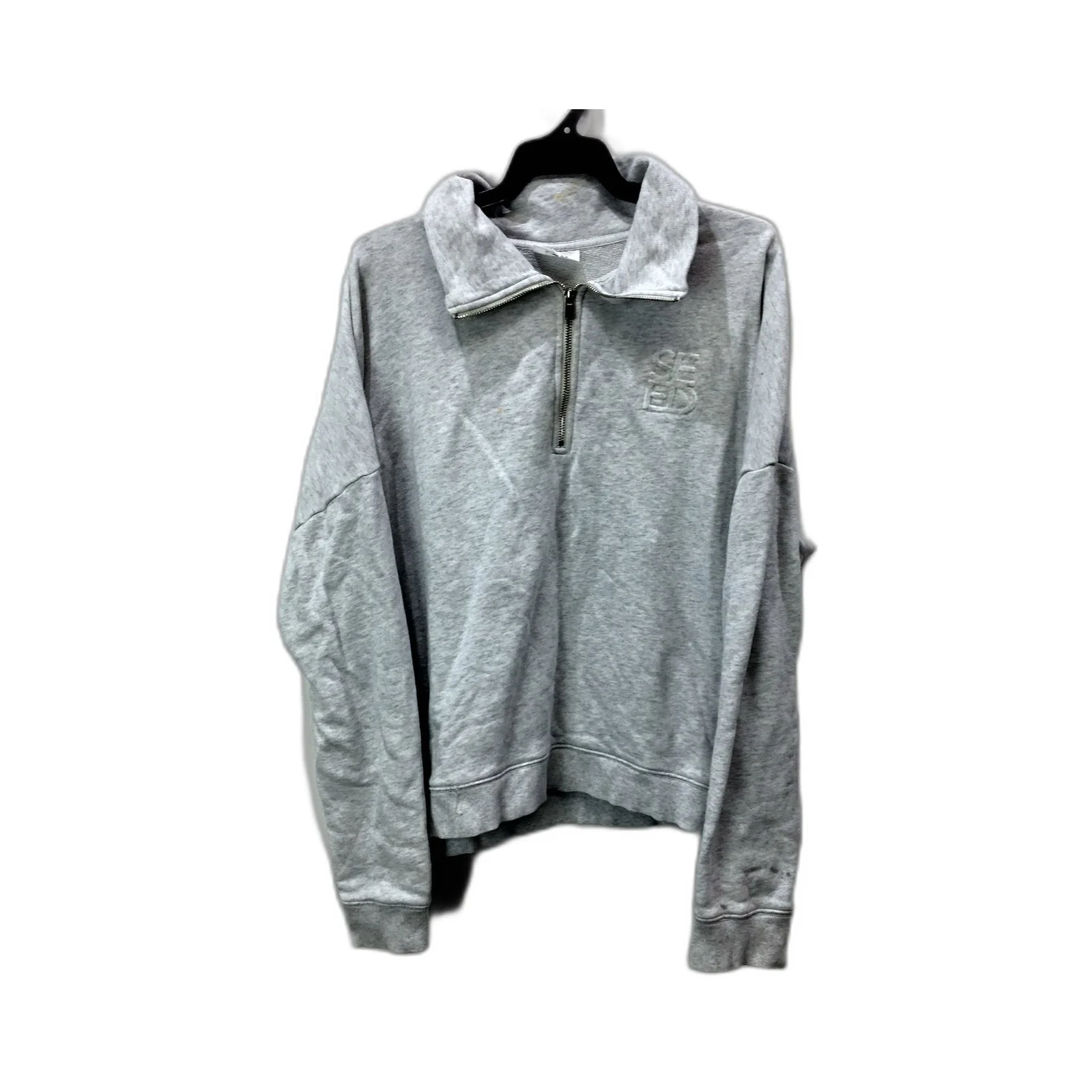 Seed Womens Gray Pullover Sweatshirt Comfortable Soft Cotton Blend Size XL