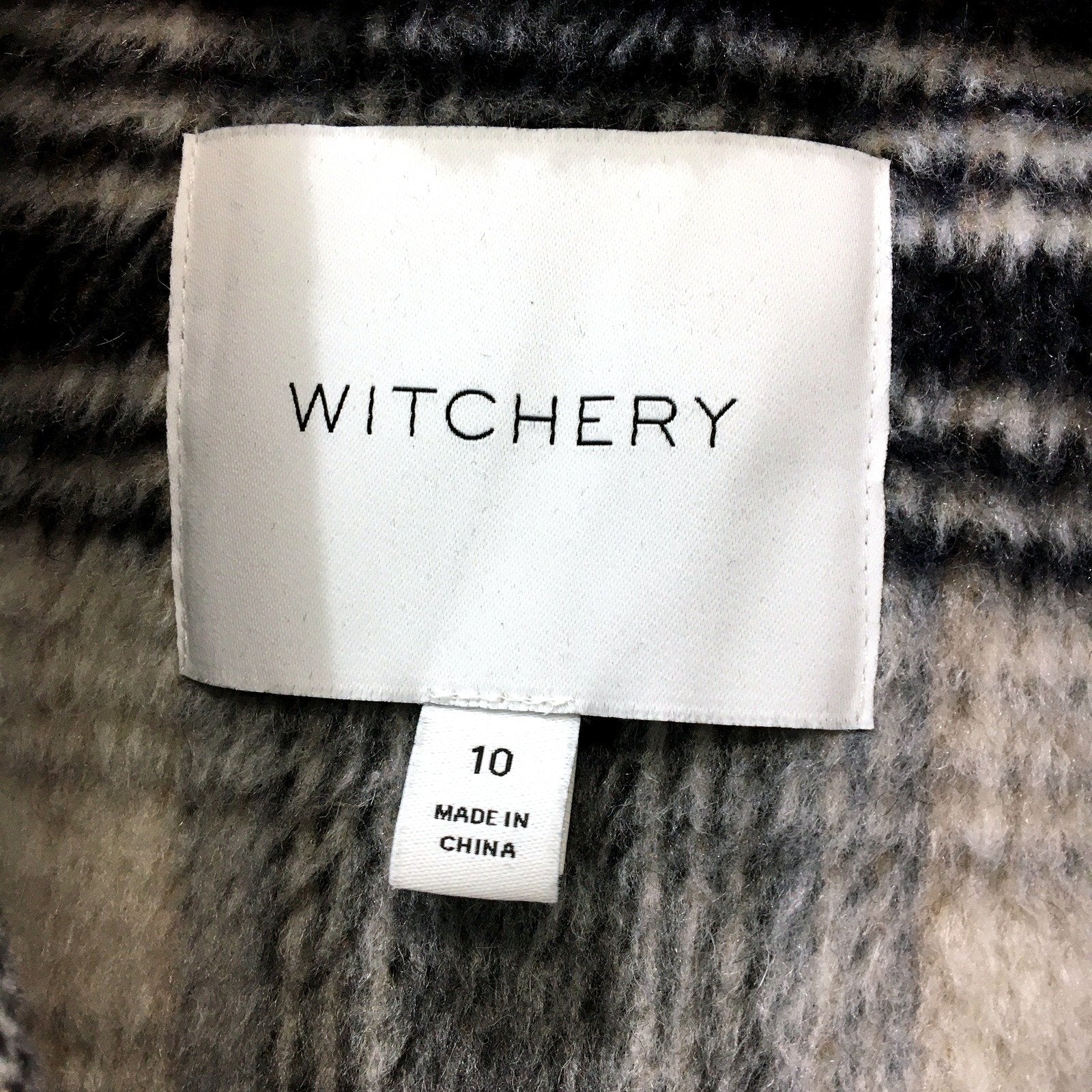 Witchery Womens Plaid Wool Blend Coat Warm Comfortable Multi Color Size 10 - Image 4