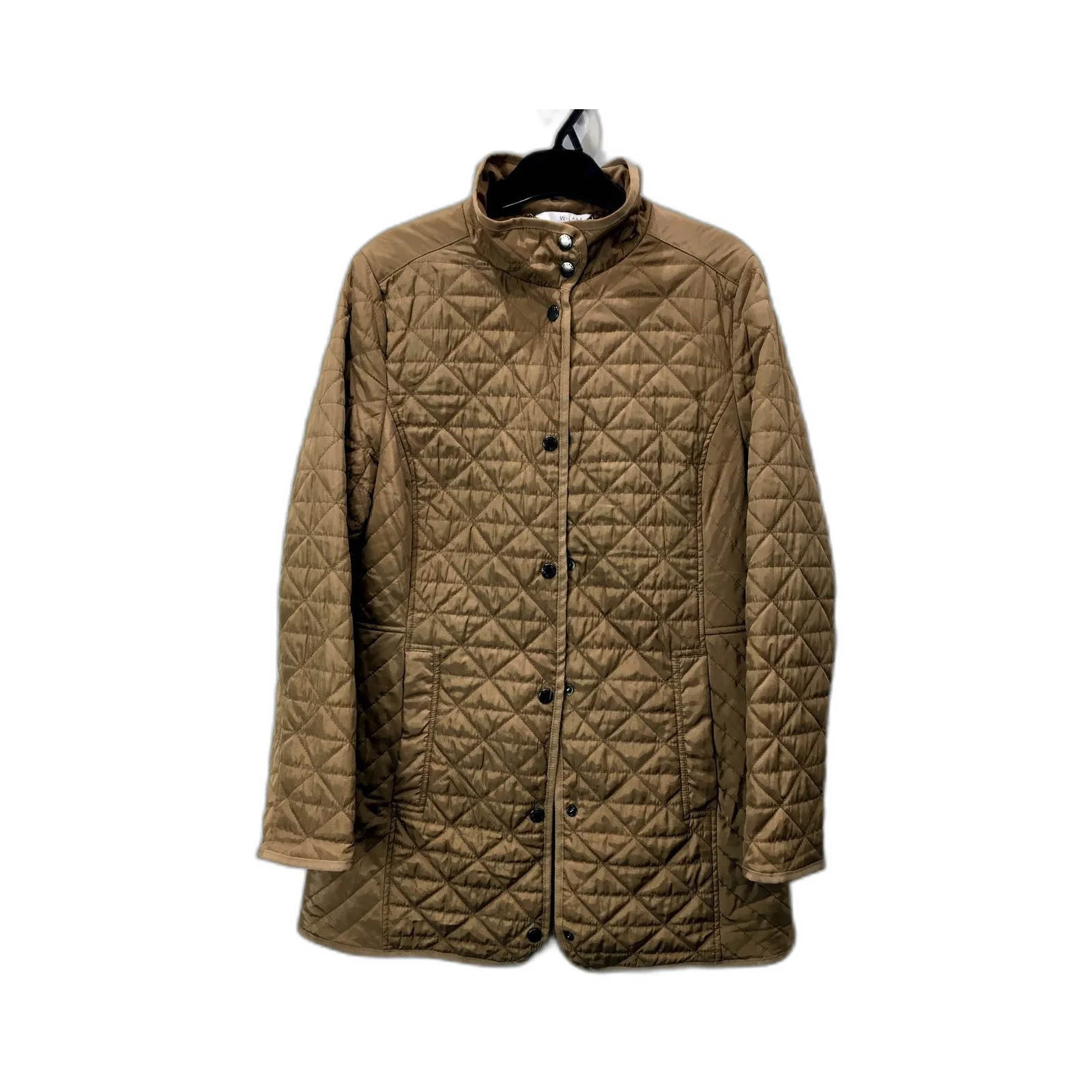 W-Lane Womens Quilted Jacket by - Tan, Comfortable, Warm Polyester, Size 10