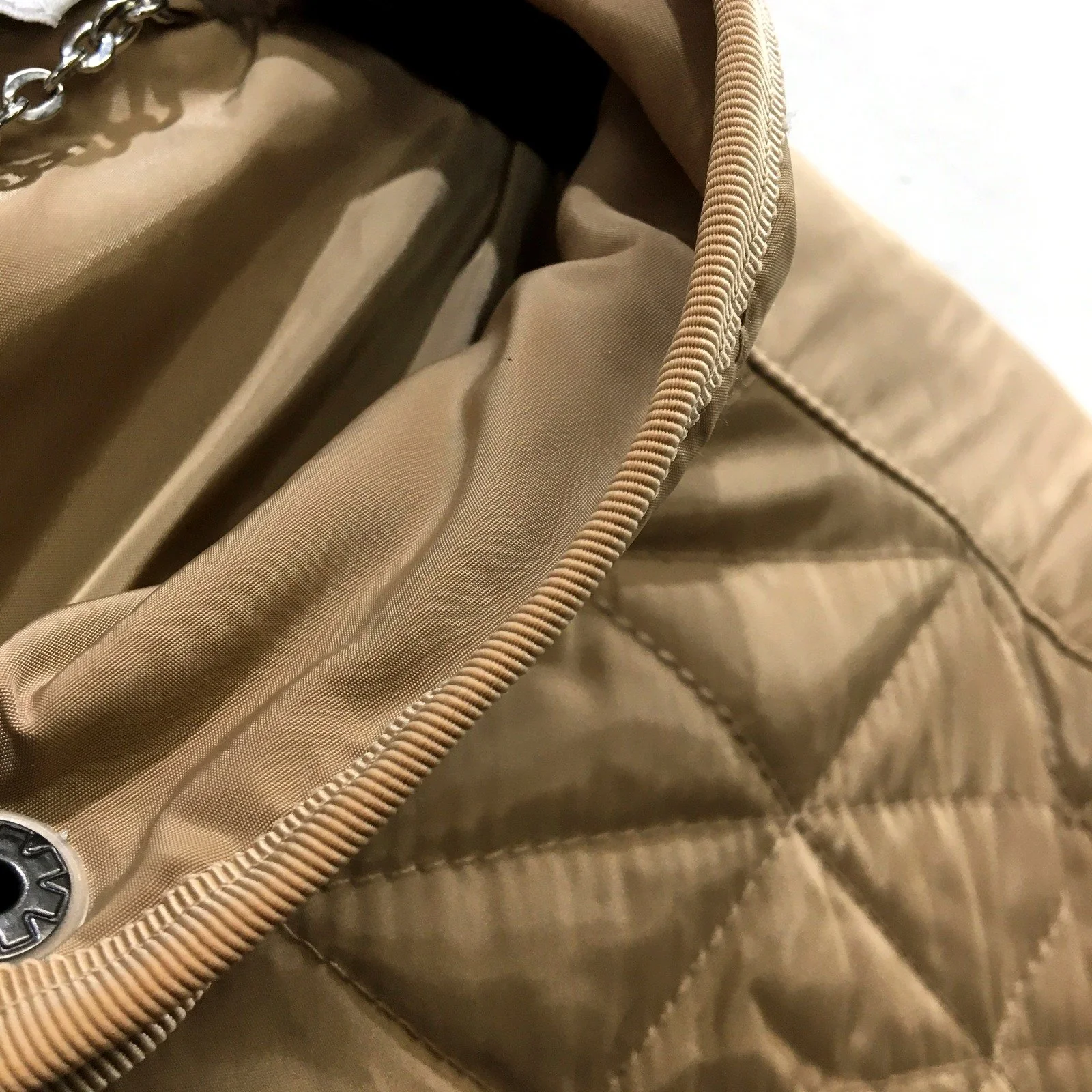 W-Lane Womens Quilted Jacket by - Tan, Comfortable, Warm Polyester, Size 10 - Image 3