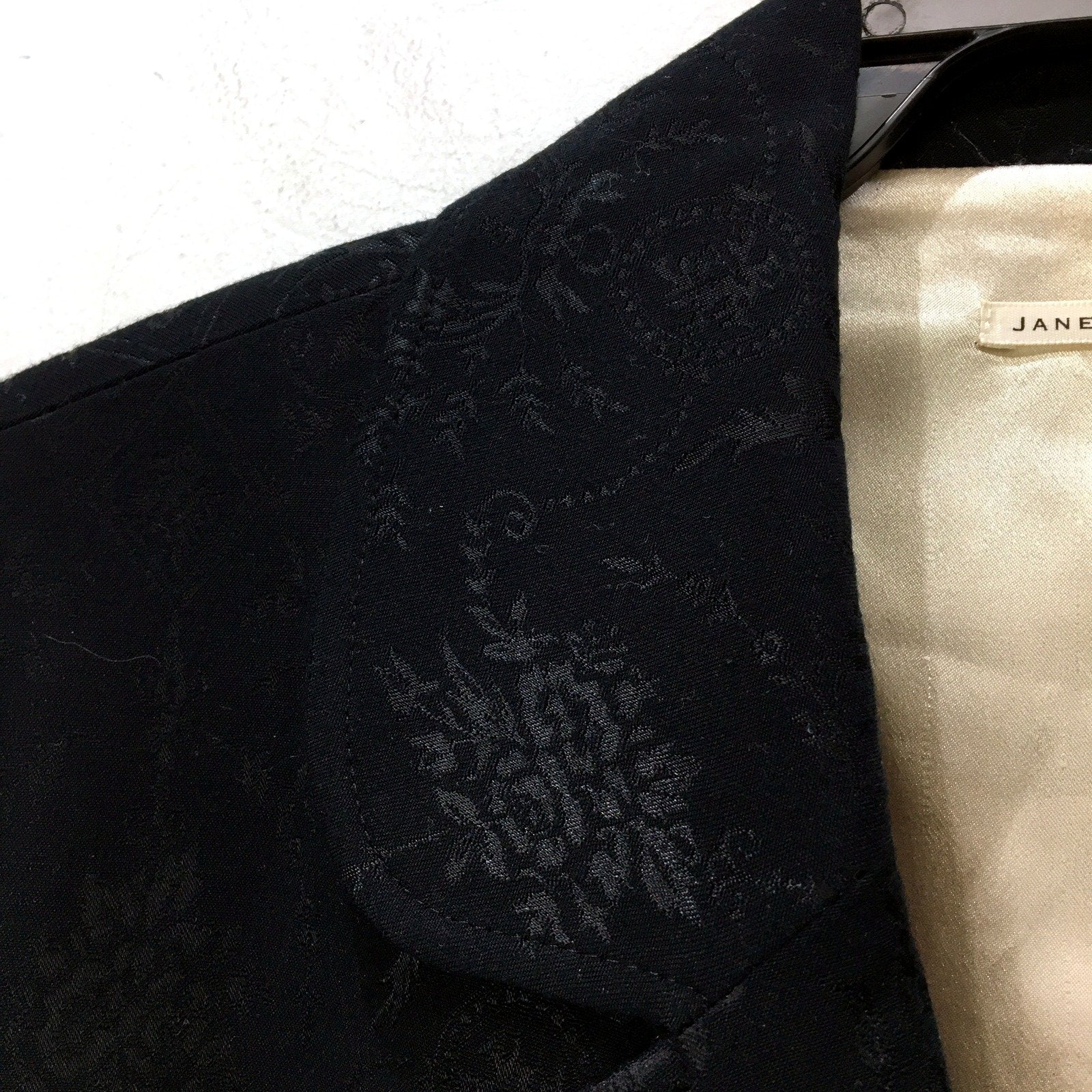Jane Lamerton Womens Textured Cropped Black Blazer Size 14 - Image 4