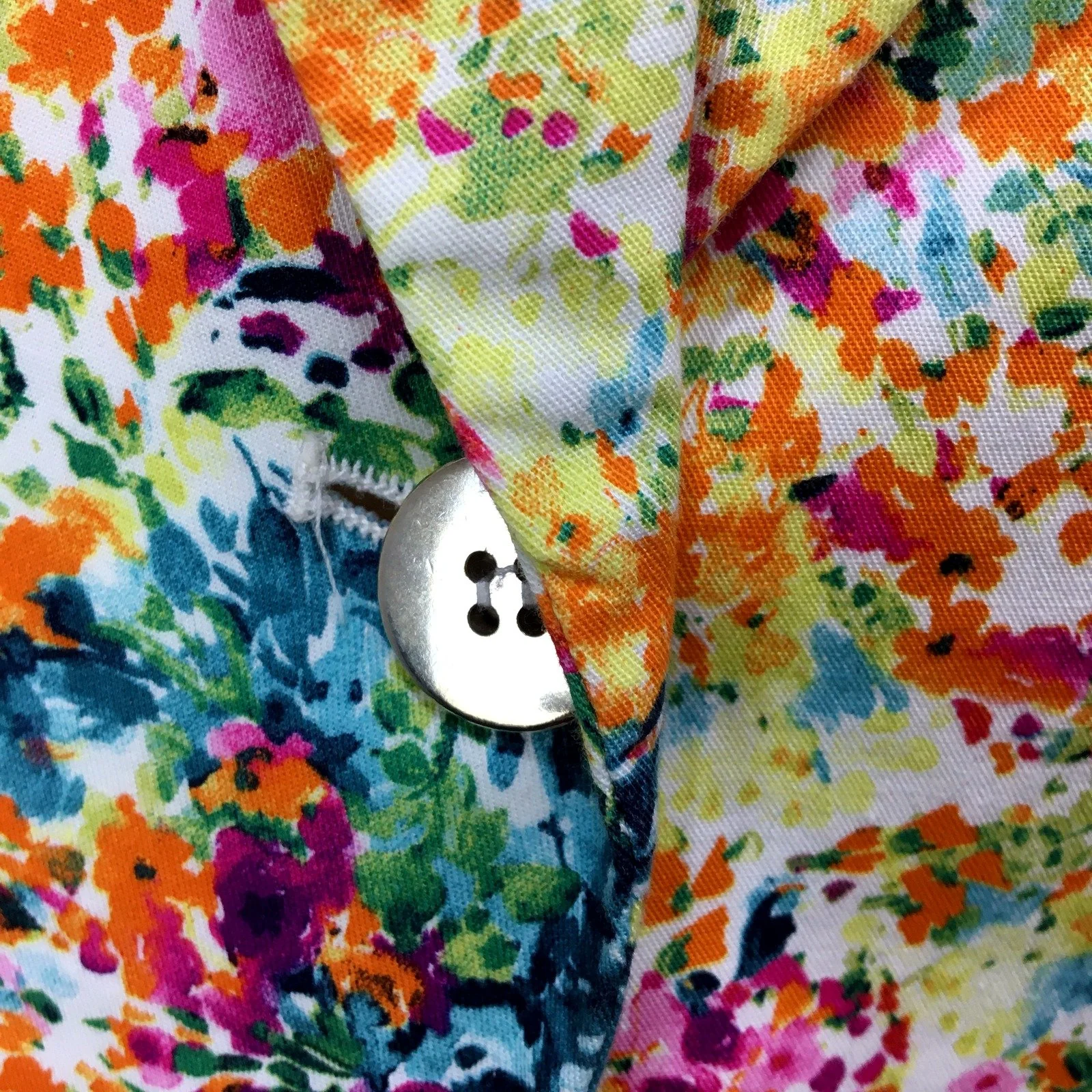 Zara Womens Floral Print Blazer Multicolor Comfortable Stylish Size XL - Image 3