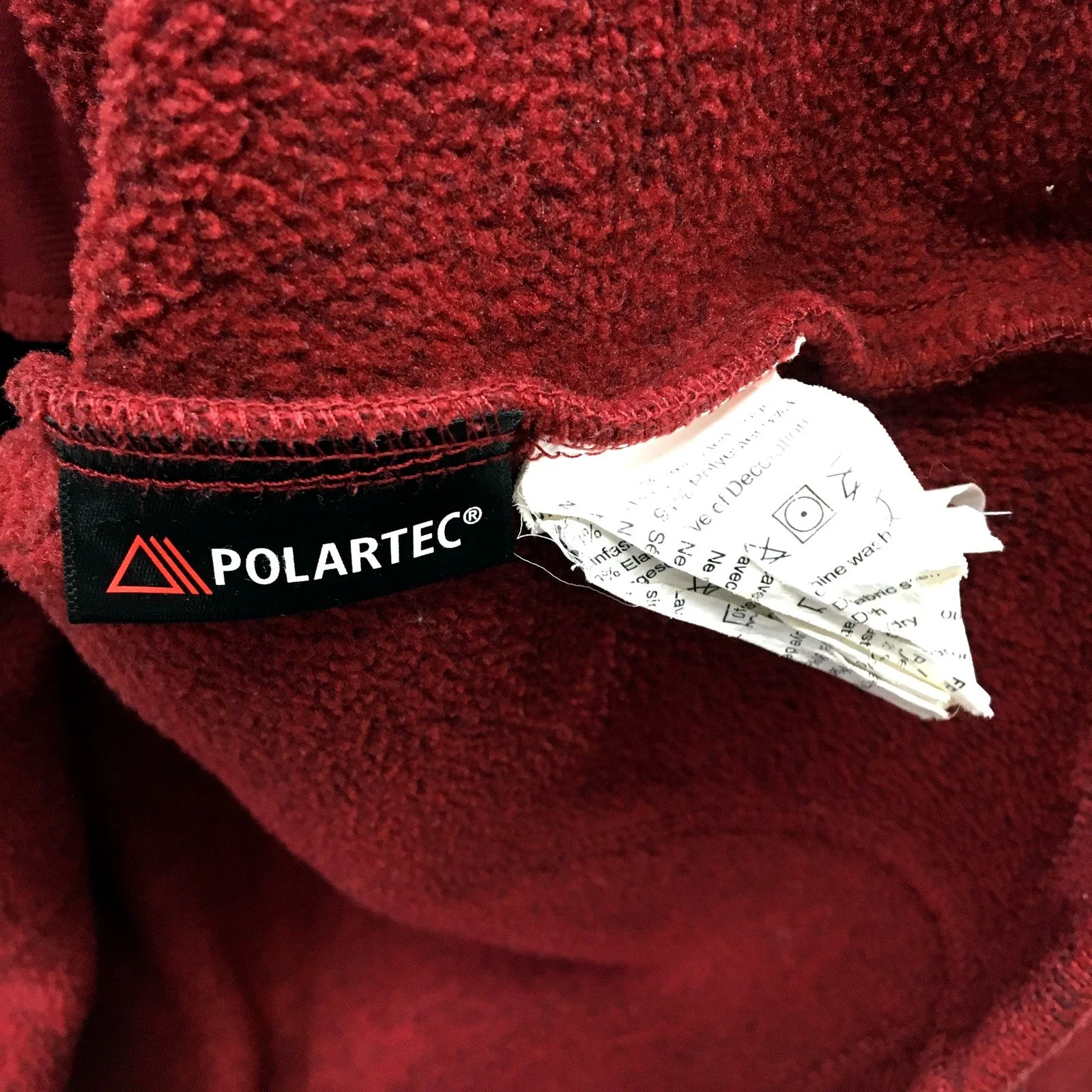 Kathmandu Mens Pullover Fleece Knit Jacket Recycled Polyester Burgundy Size XL - Image 3