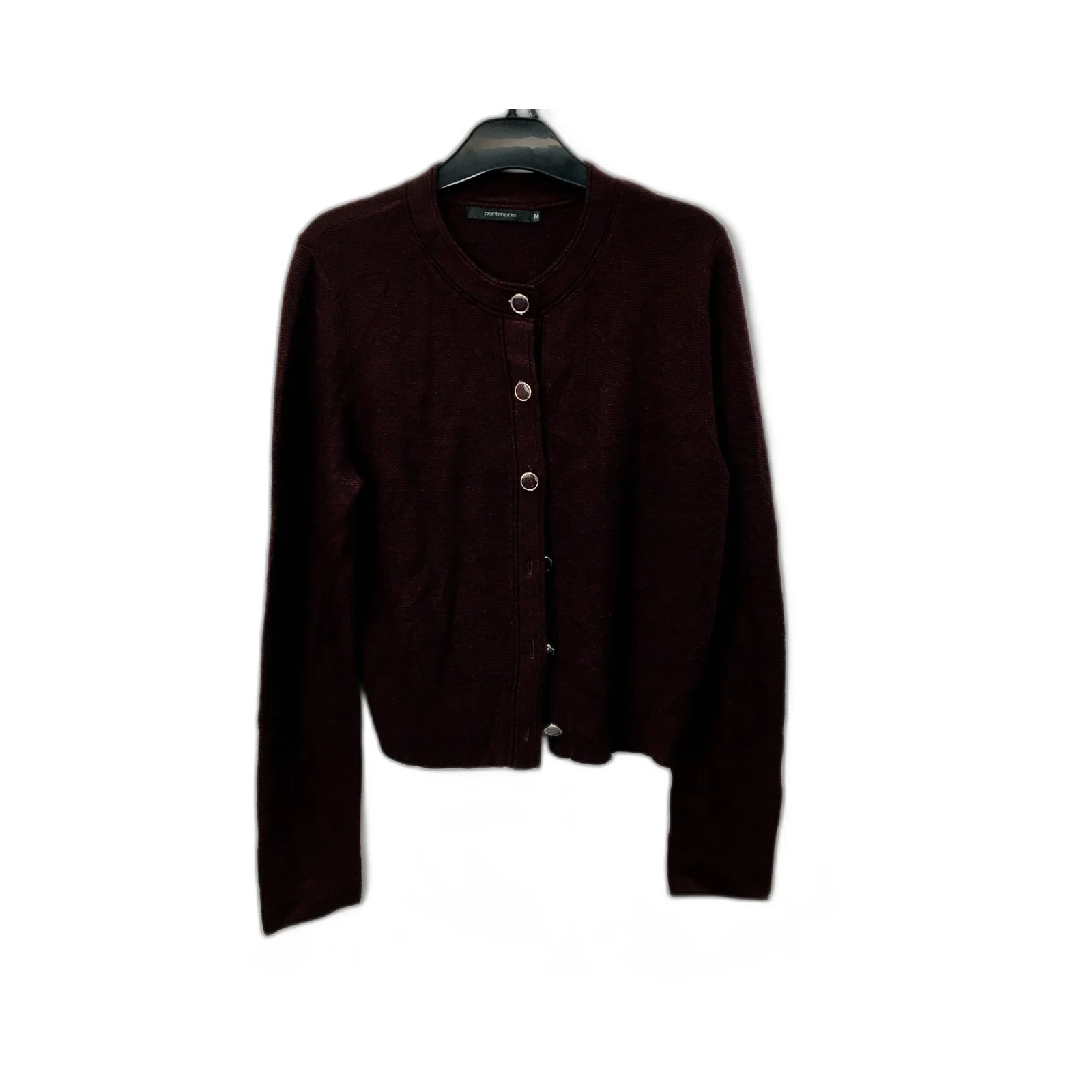 Portmans Womens Burgundy Cardigan Sweater - Soft & Comfortable Size M NEW