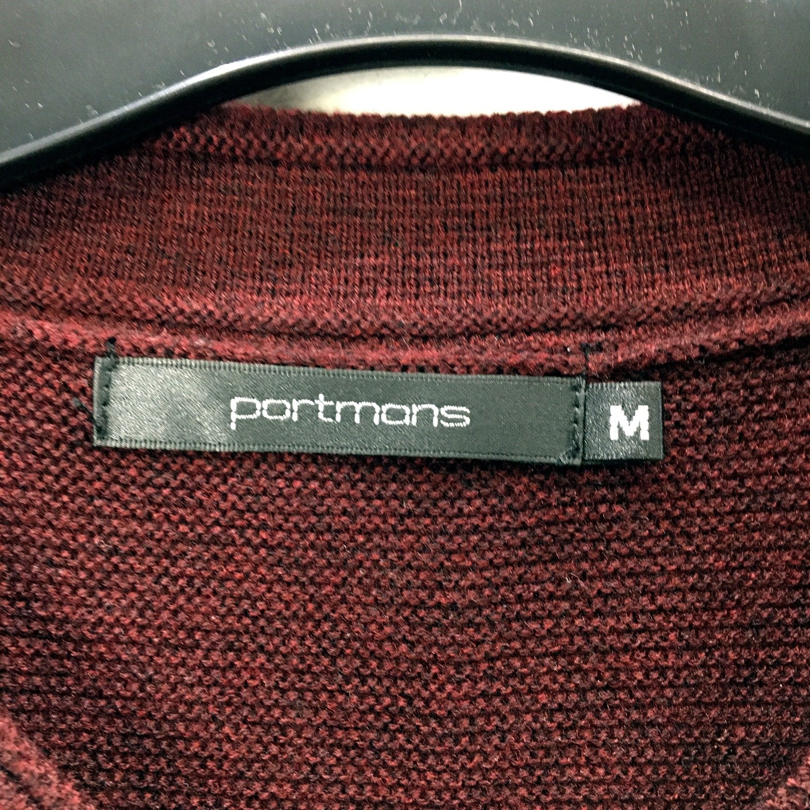 Portmans Womens Burgundy Cardigan Sweater - Soft & Comfortable Size M NEW - Image 4