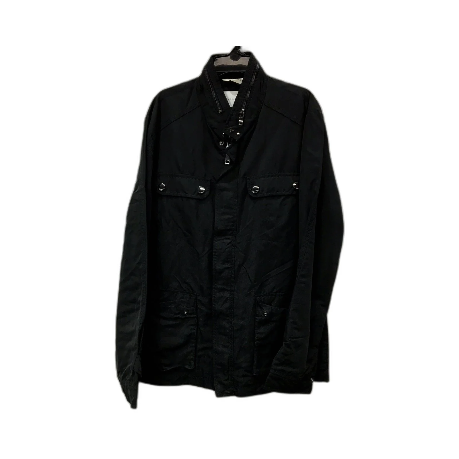 Zara Mens Lightweight Casual Black Jacket | Large Size