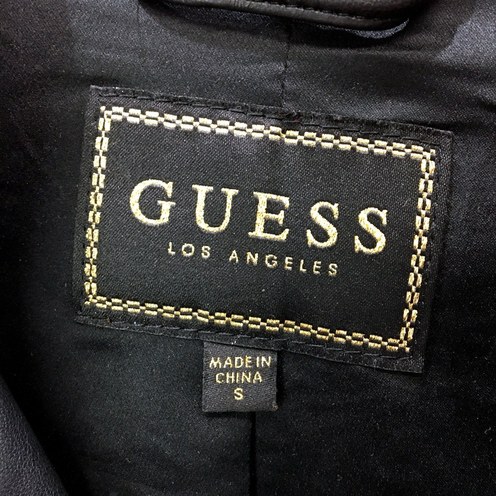 Guess Womens Cropped Faux Leather Jacket in Black for Small Size - Image 5
