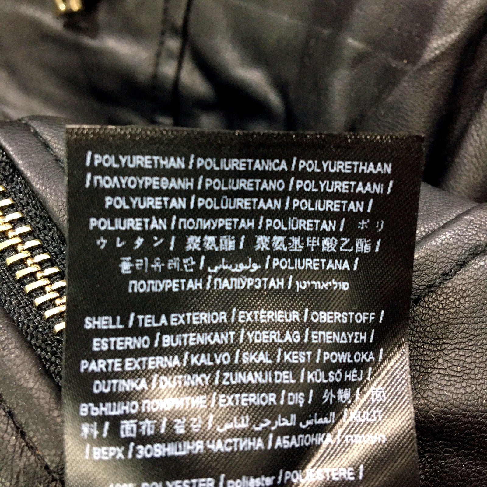 Guess Womens Cropped Faux Leather Jacket in Black for Small Size - Image 6