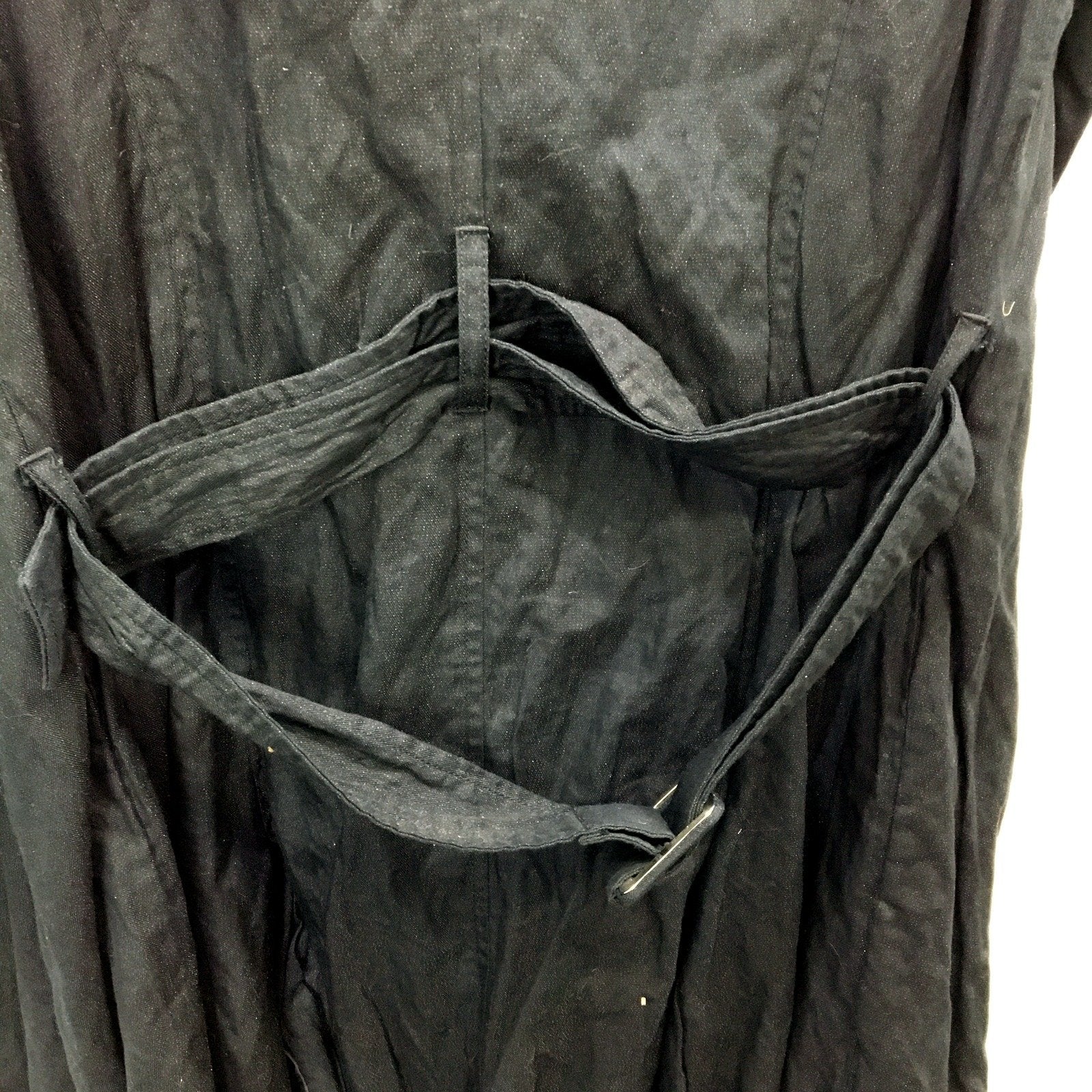 Comma Black Double Breasted Trench Coat Womens Metallic Jacket Size 4 - Image 3