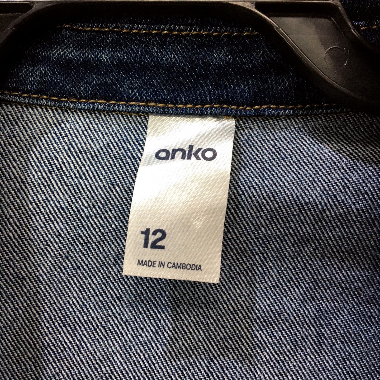 Anko Womens Faded Dark Blue Denim Jacket for Size 12 - Image 6