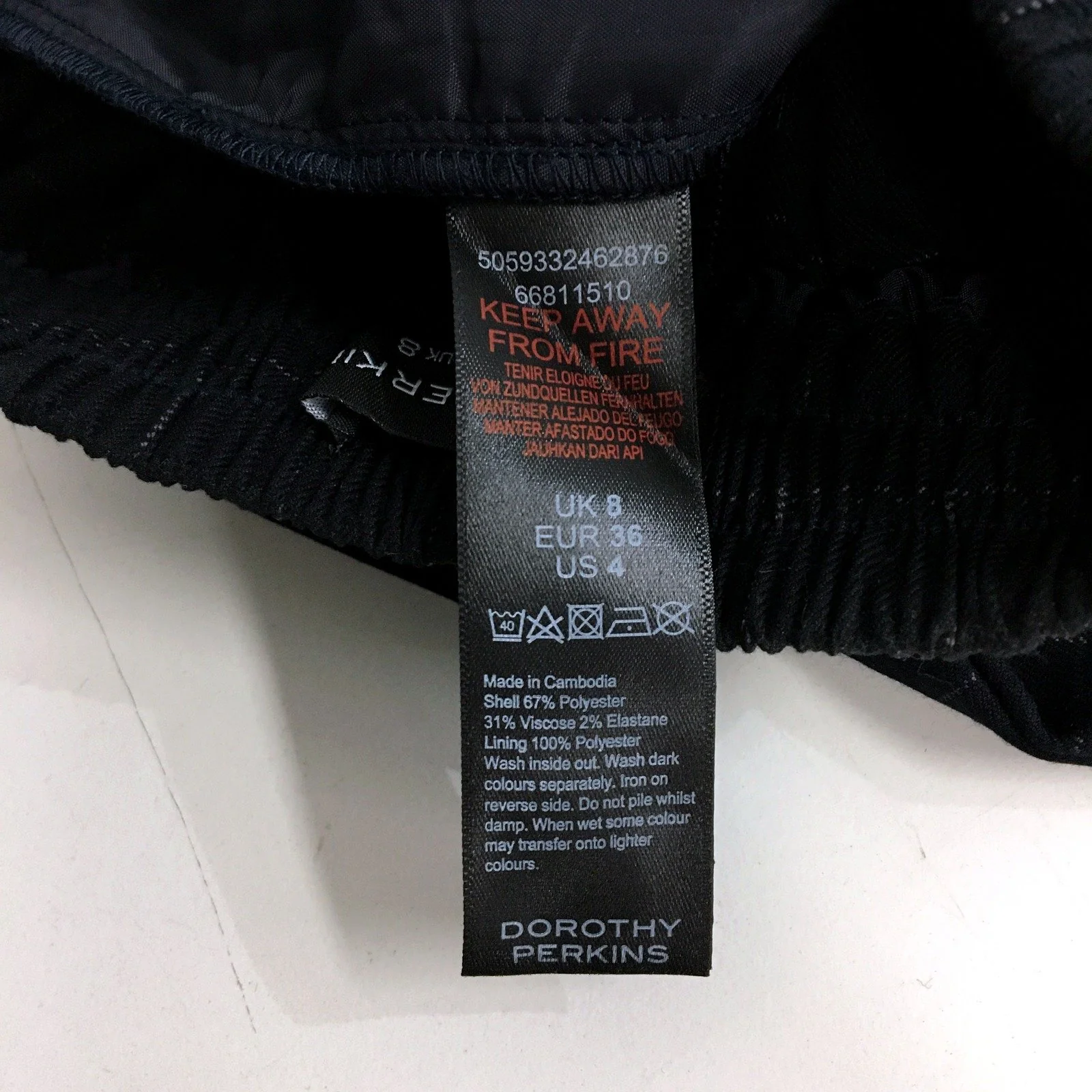 Dorothy Perkins Womens Relaxed Fit Drawstring Pants in Black, Size 8 NEW - Image 3
