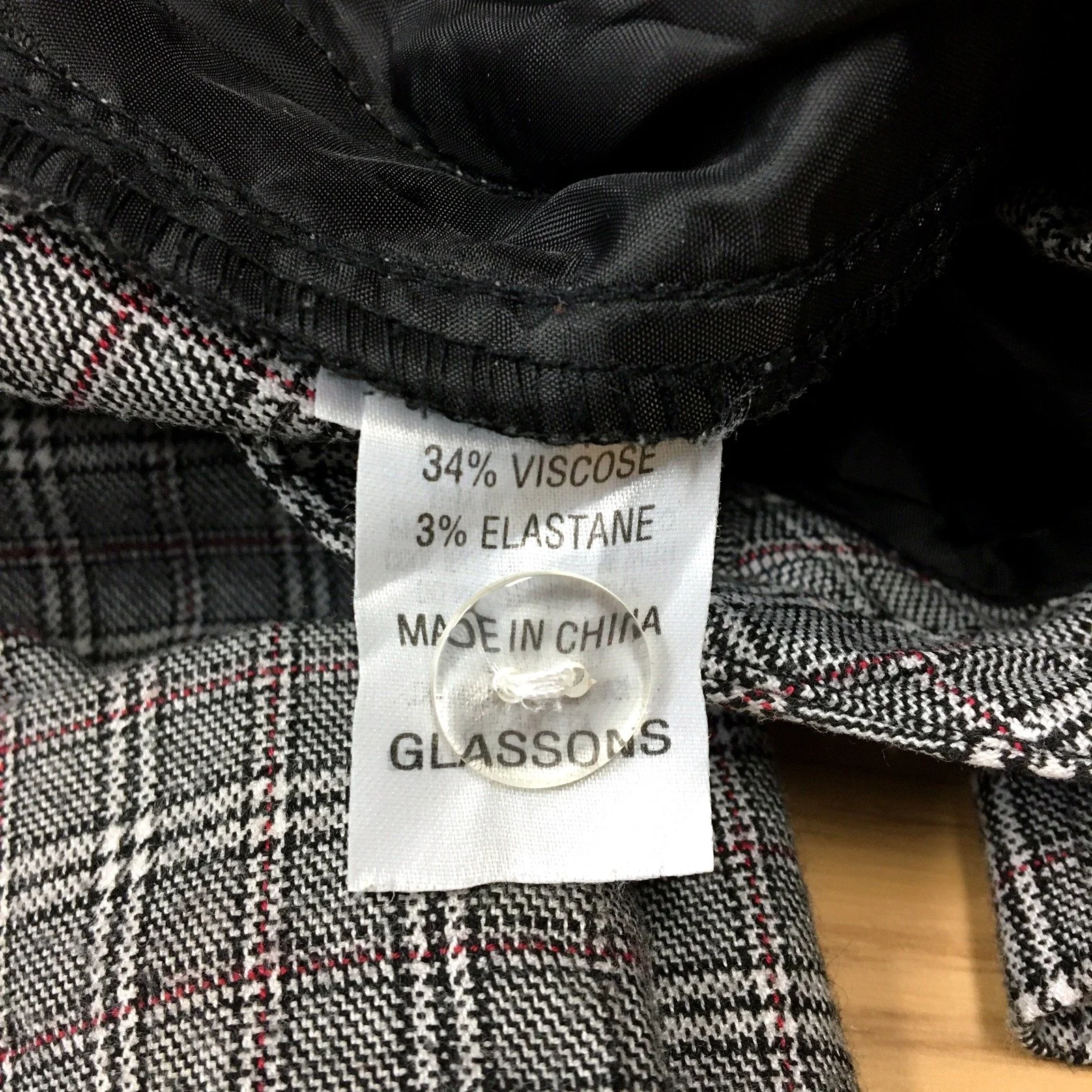 Glassons Womens Plaid Pants with Elastic Waist in Multi Color and - Size 10 - Image 4