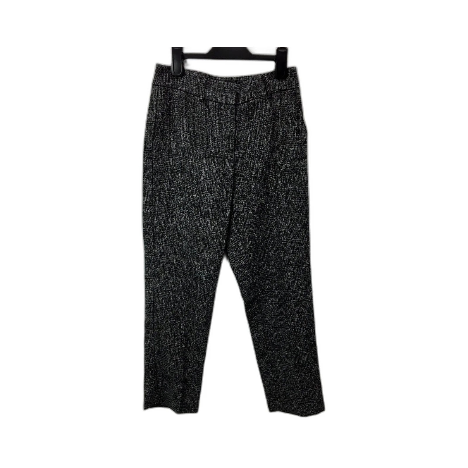 Forecast Womens Textured Trousers Comfortable Black and White Pants Size 8