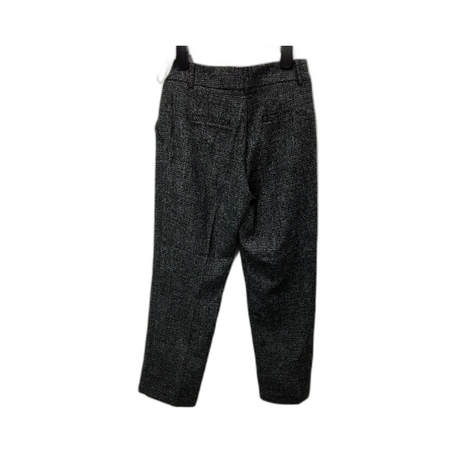 Forecast Womens Textured Trousers Comfortable Black and White Pants Size 8 - Image 2