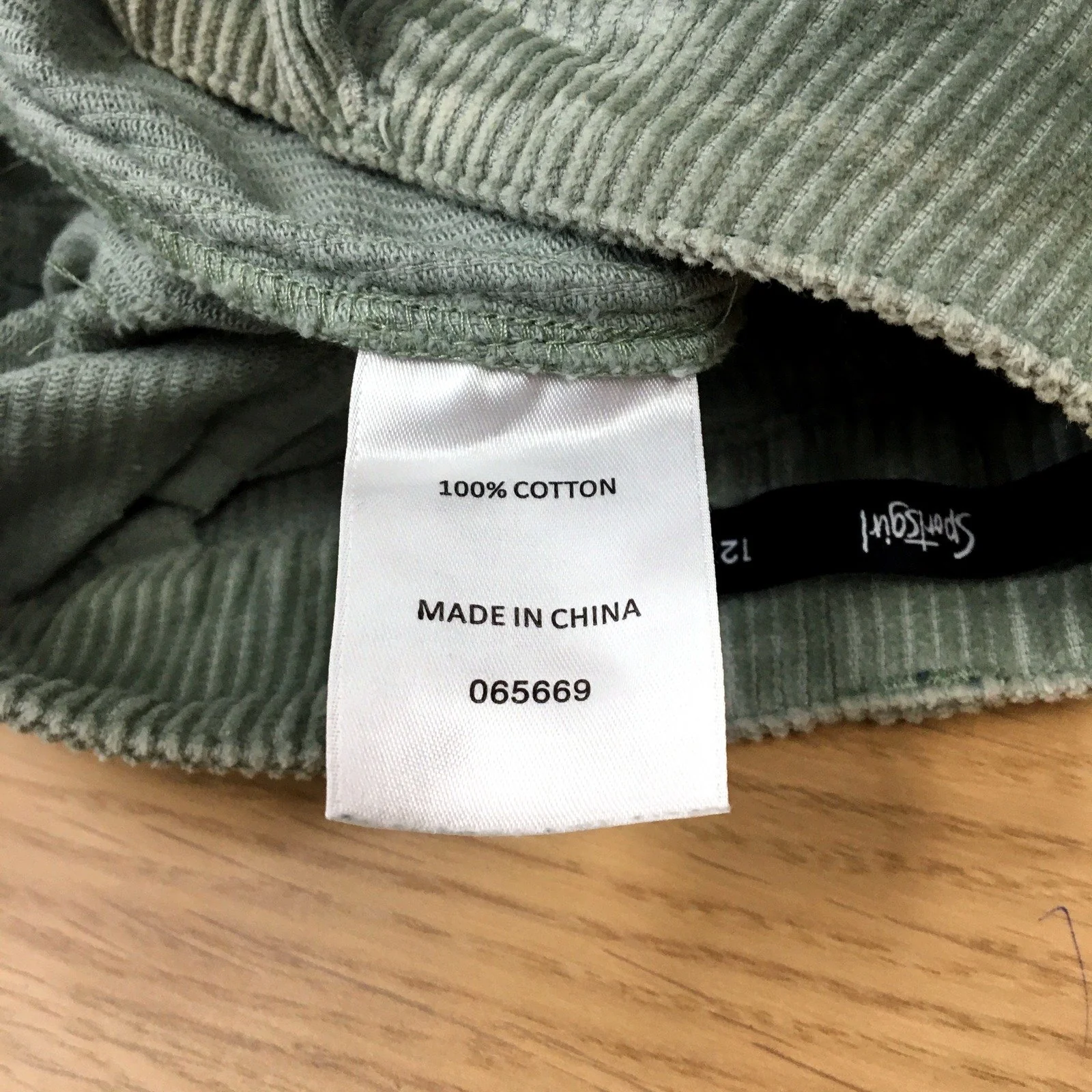 Sportsgirl Womens Sage Green High Waisted Corduroy Pants Size 12 - Image 3