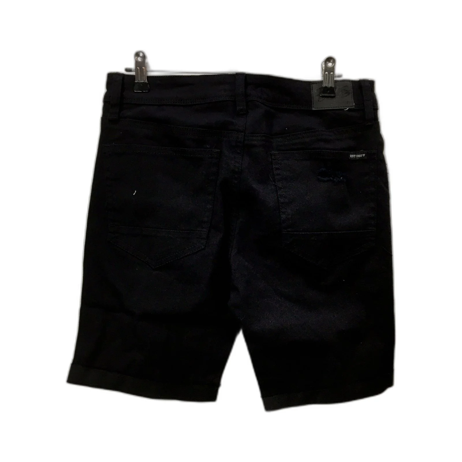 Jay Jays Slim Ripped Shorts Mens Slim Ripped Black Shorts - Size 30 NEW - Image 2