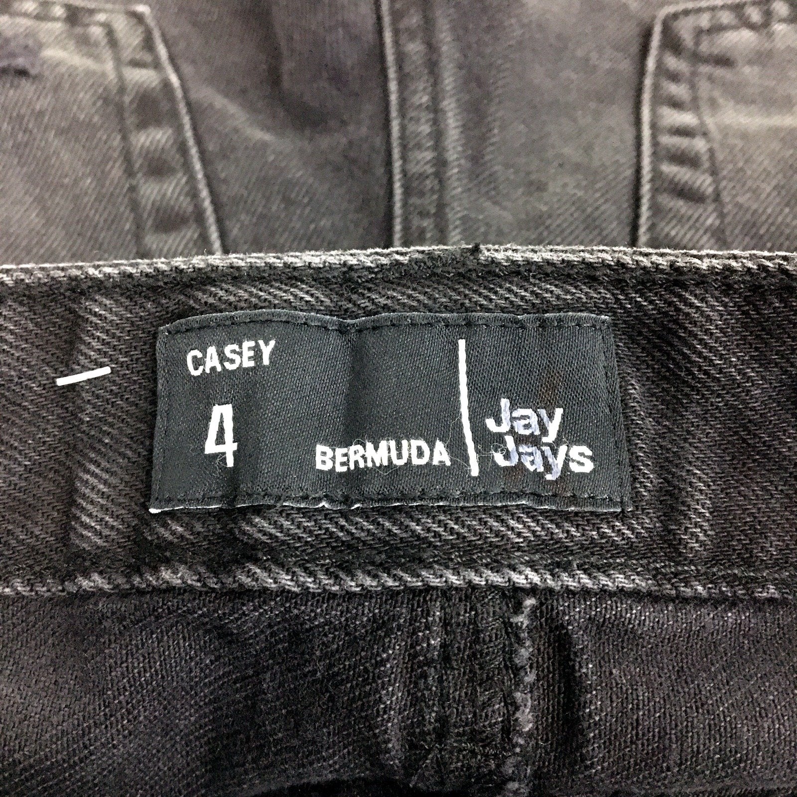 Jay Jays Womens Black Denim Shorts with Frayed Hem in Size 4 NEW - Image 4