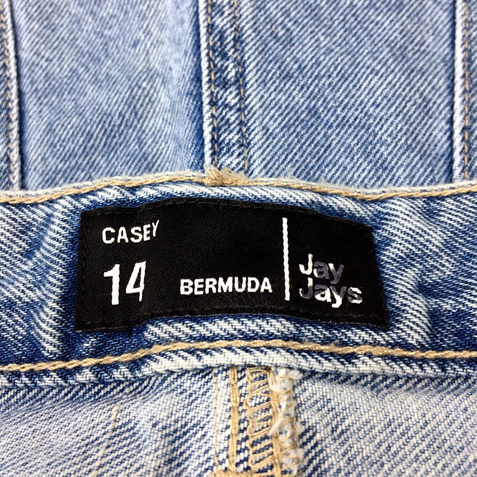 Jay Denim Shorts Womens Jays Distressed Denim Bermuda Shorts, Blue Size 14 NEW - Image 3
