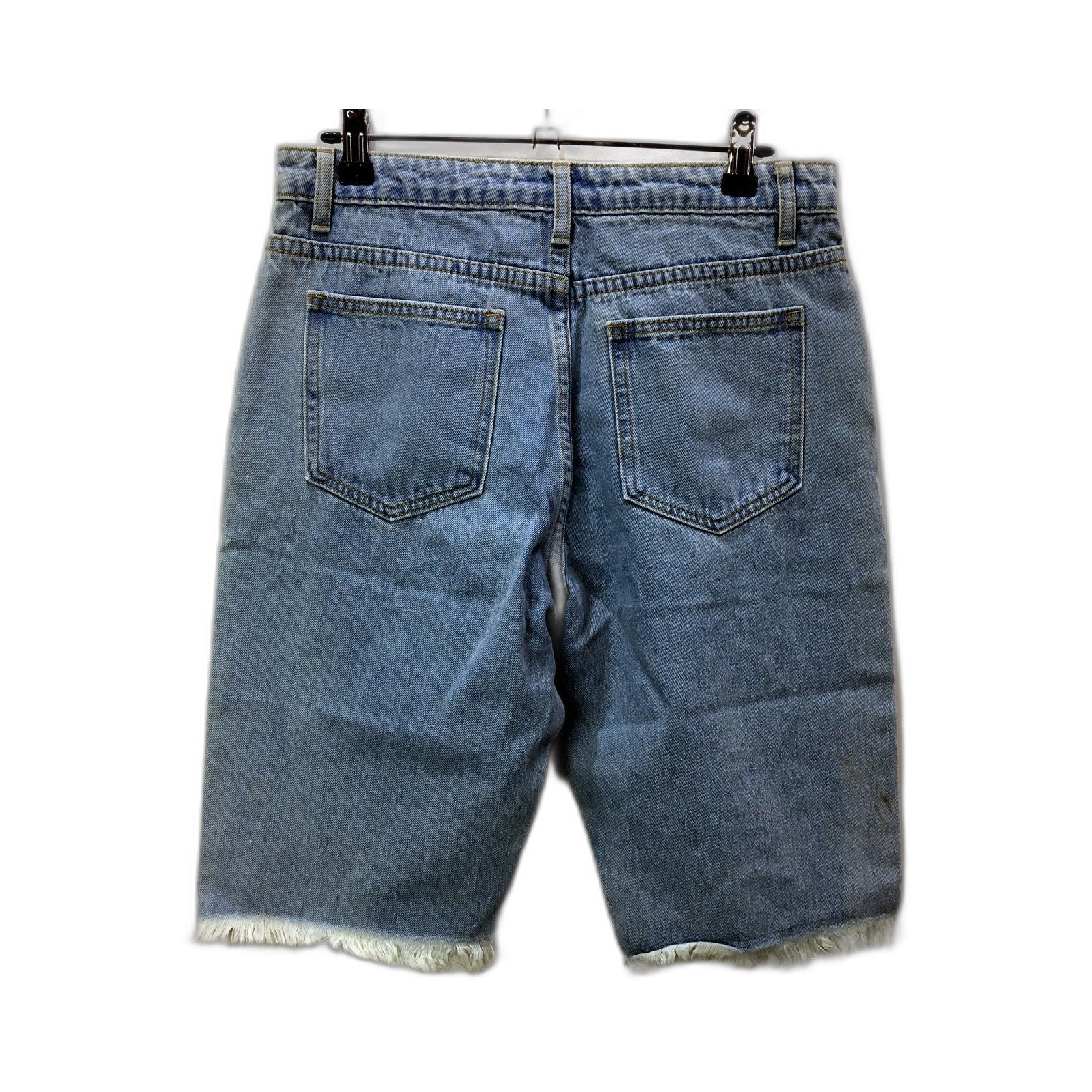 MULR Mens Distressed Denim Shorts Distressed Light Blue Denim Shorts, Size S NEW - Image 2