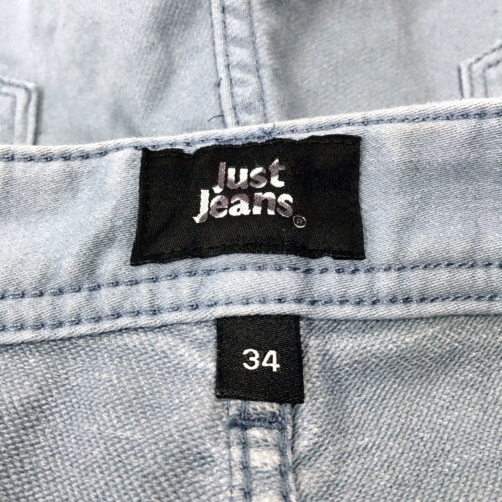 Just Jeans Mens Blue Denim Shorts with Elastic Waist, Comfortable Size 34 NEW - Image 4