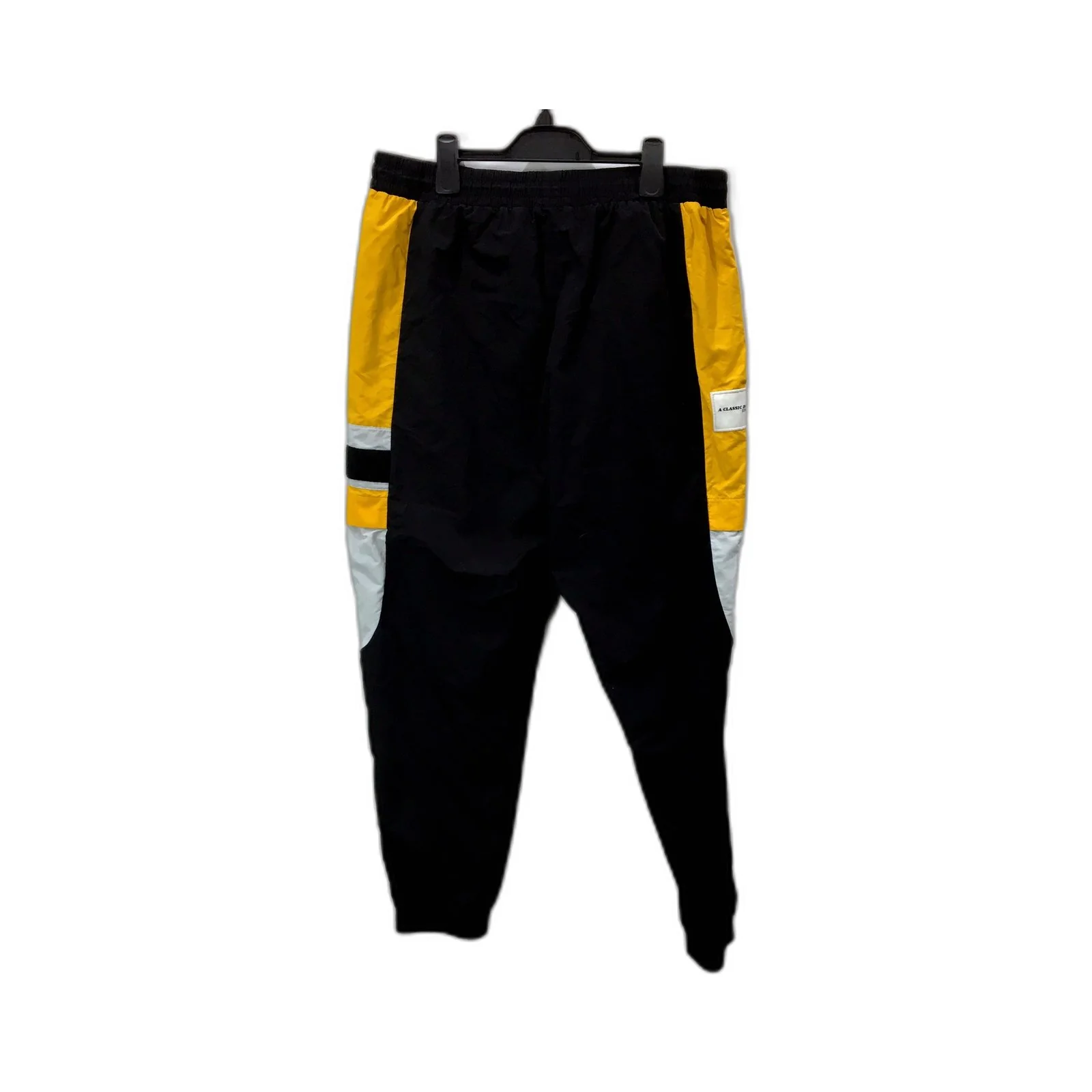 Puma Mens Reflective Sweatpants Black and Yellow with Drawstring Waist Size L - Image 2