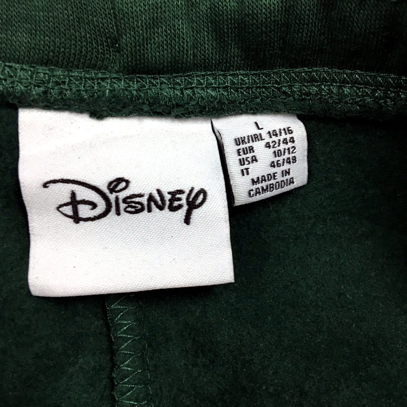 Disney Womens Green Relaxed Fit Sweatpants Comfortable Size 14 - Image 3